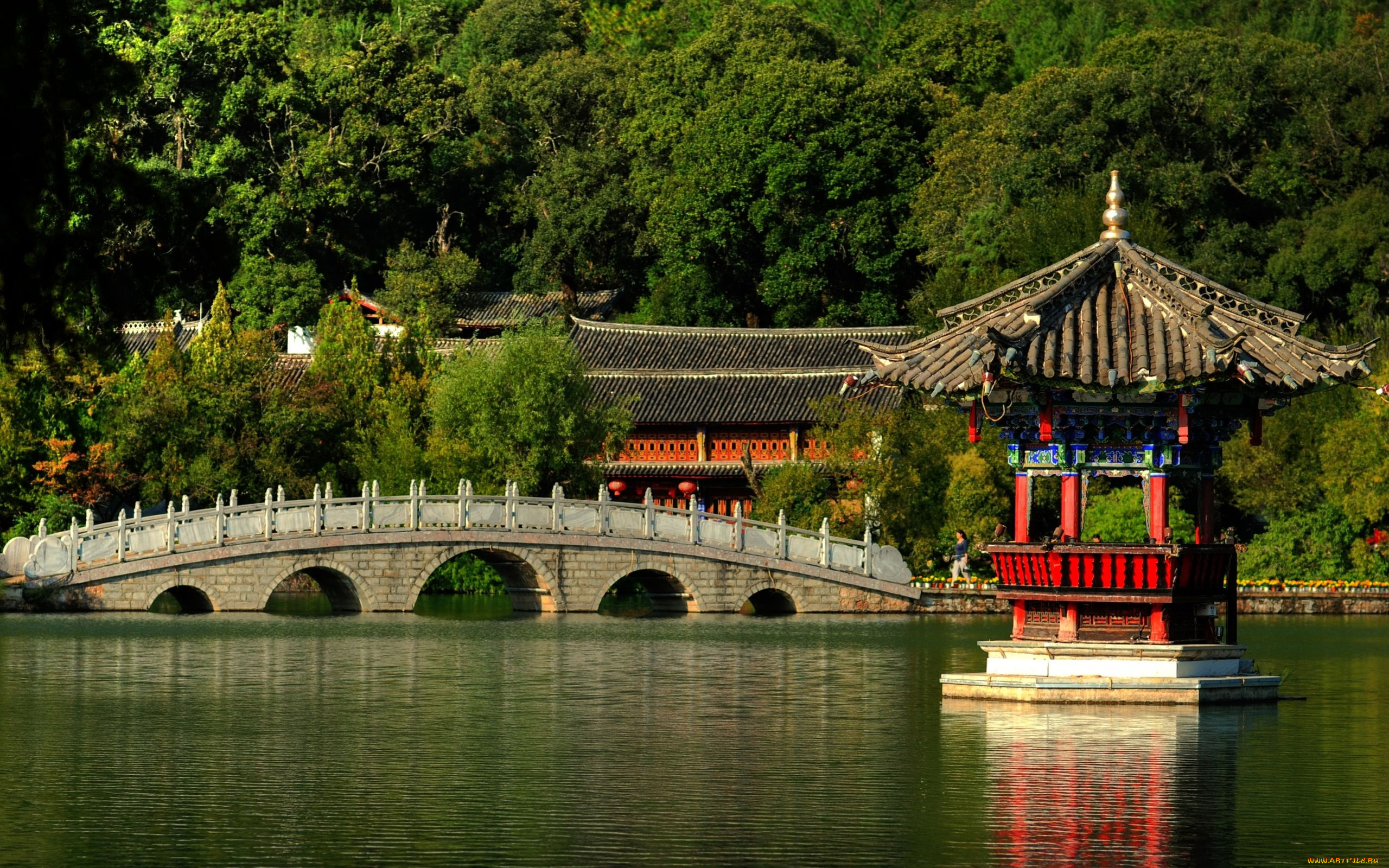 lijiang, china, города, мосты