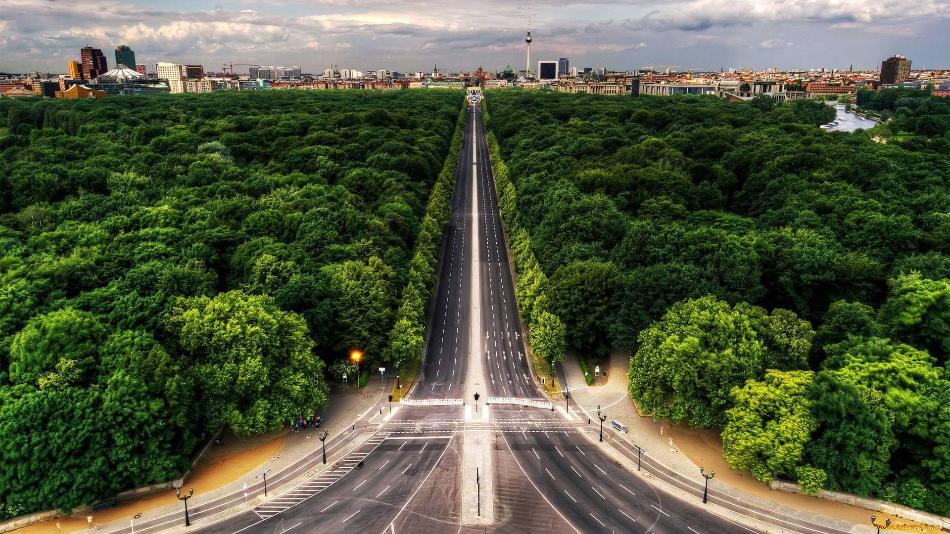 highway, разное, транспортные, средства, магистрали, скоростная, магистраль, лес, город