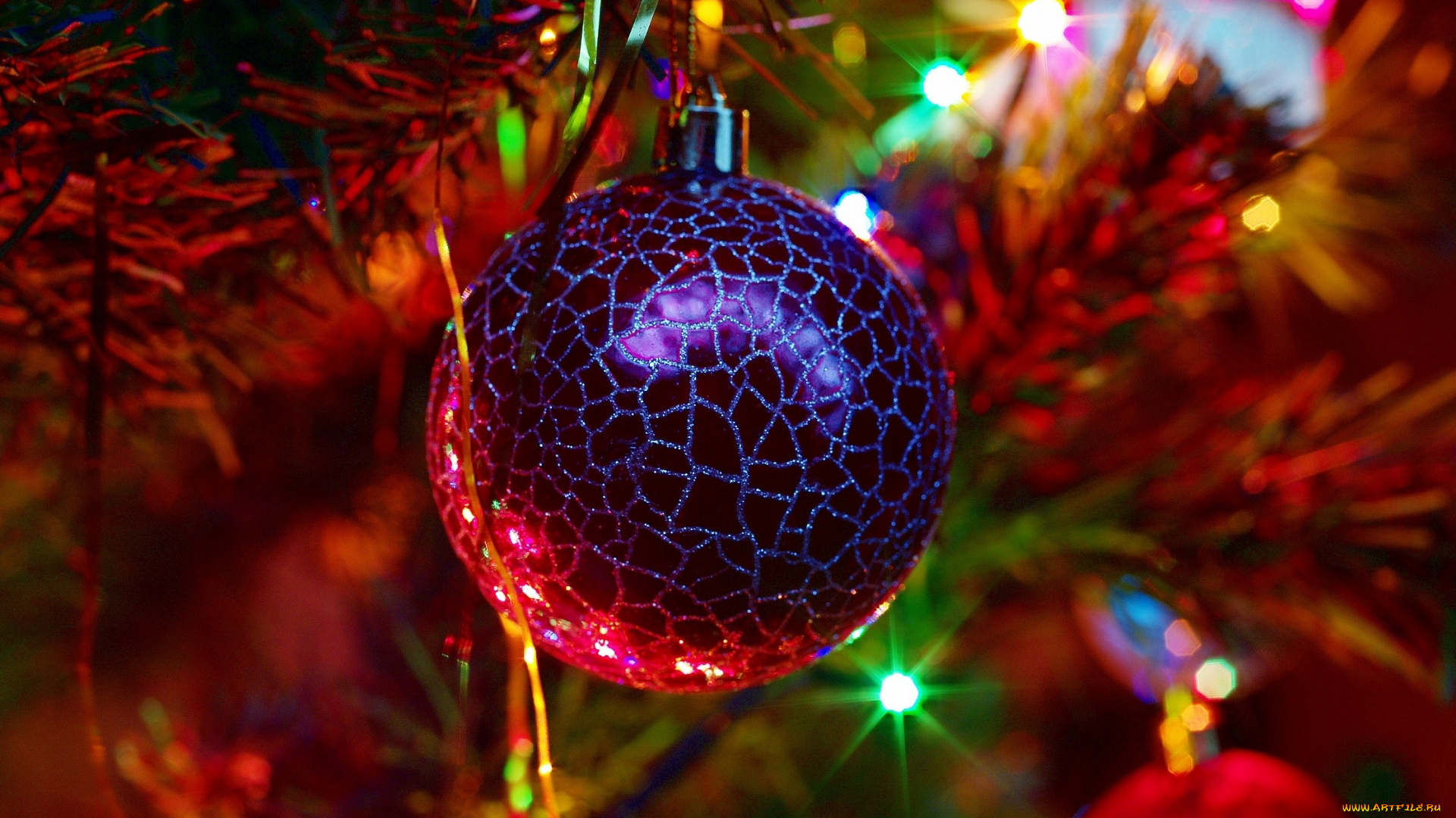 праздничные, шары, игрушка, мишура, new, year, ёлка, шар, новый, год, праздник, свет