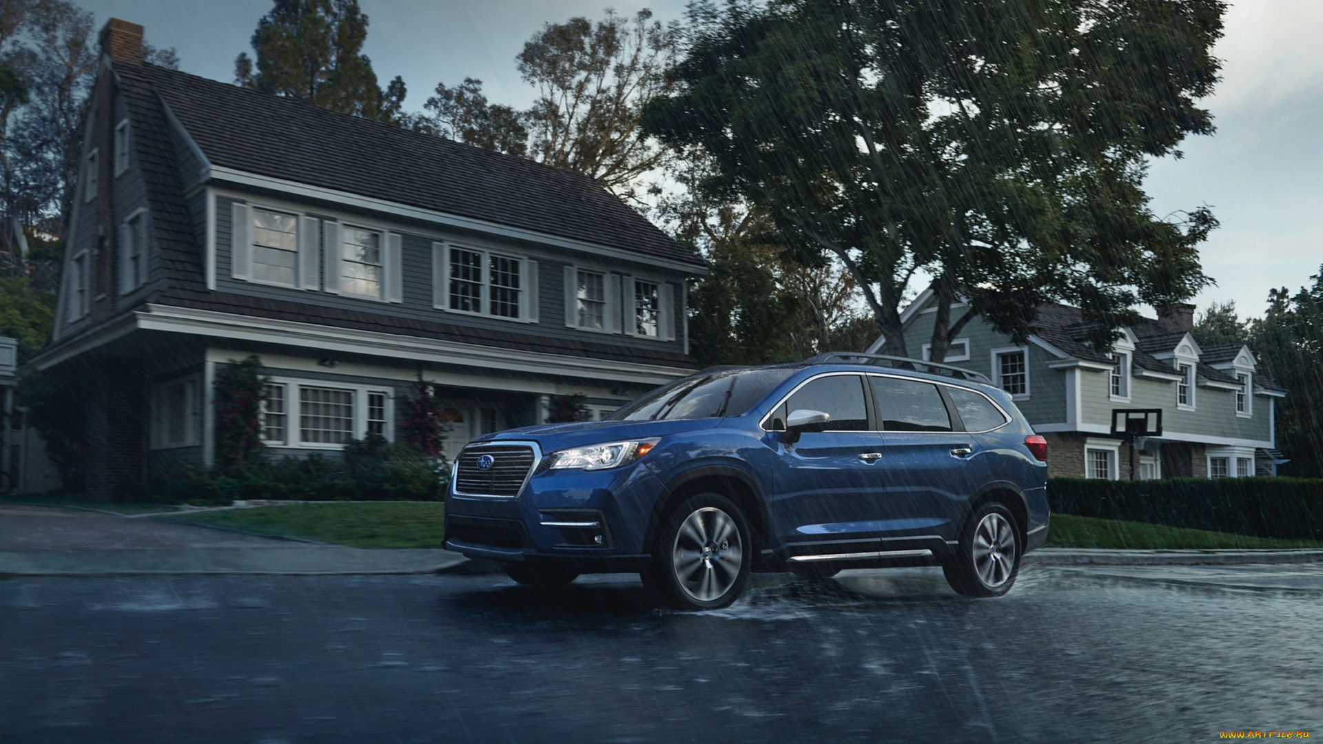 subaru, ascent, 2019, автомобили, subaru, синий, внедорожник, 2019, ascent