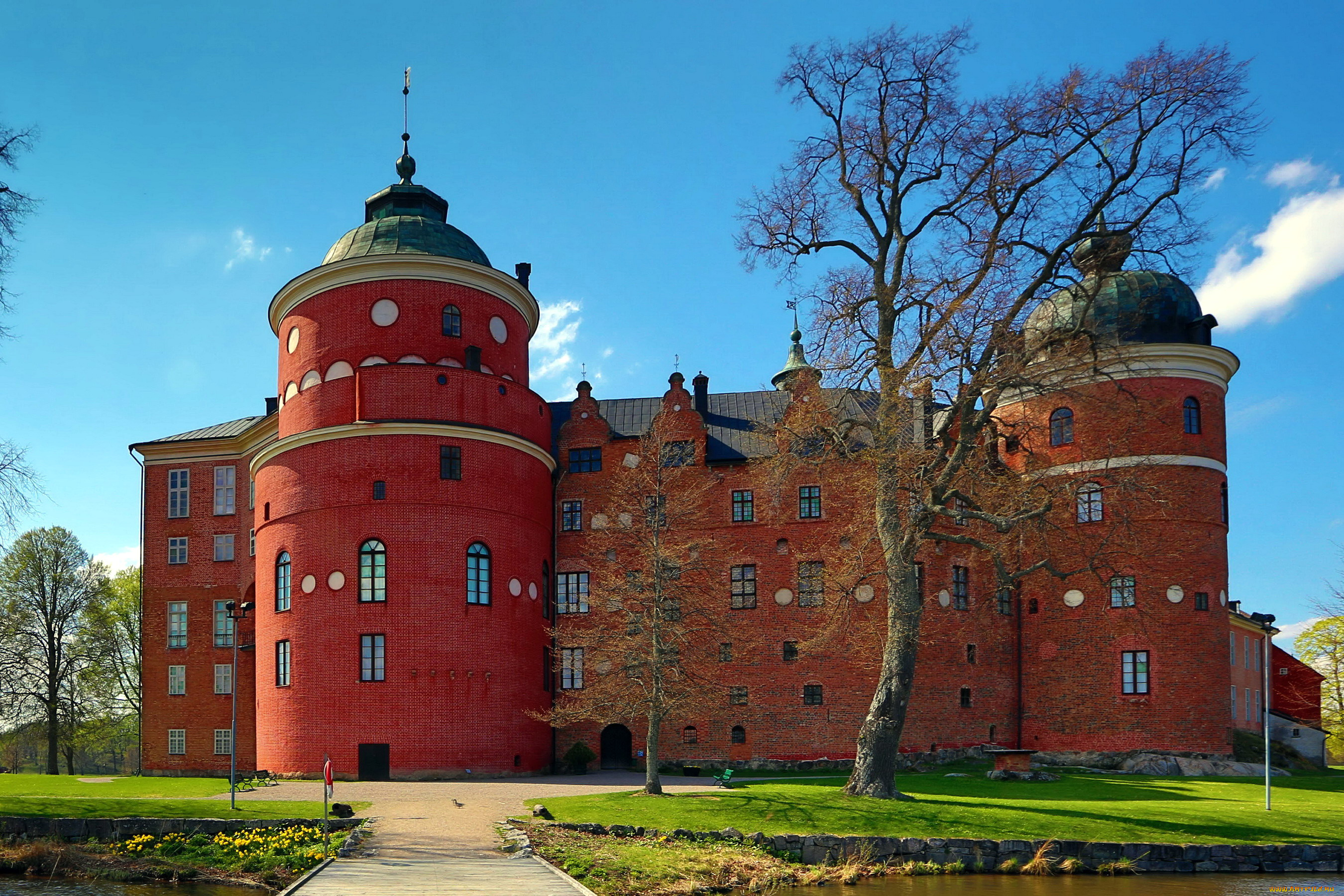 gripsholm, castle, города, замки, швеции, gripsholm, castle