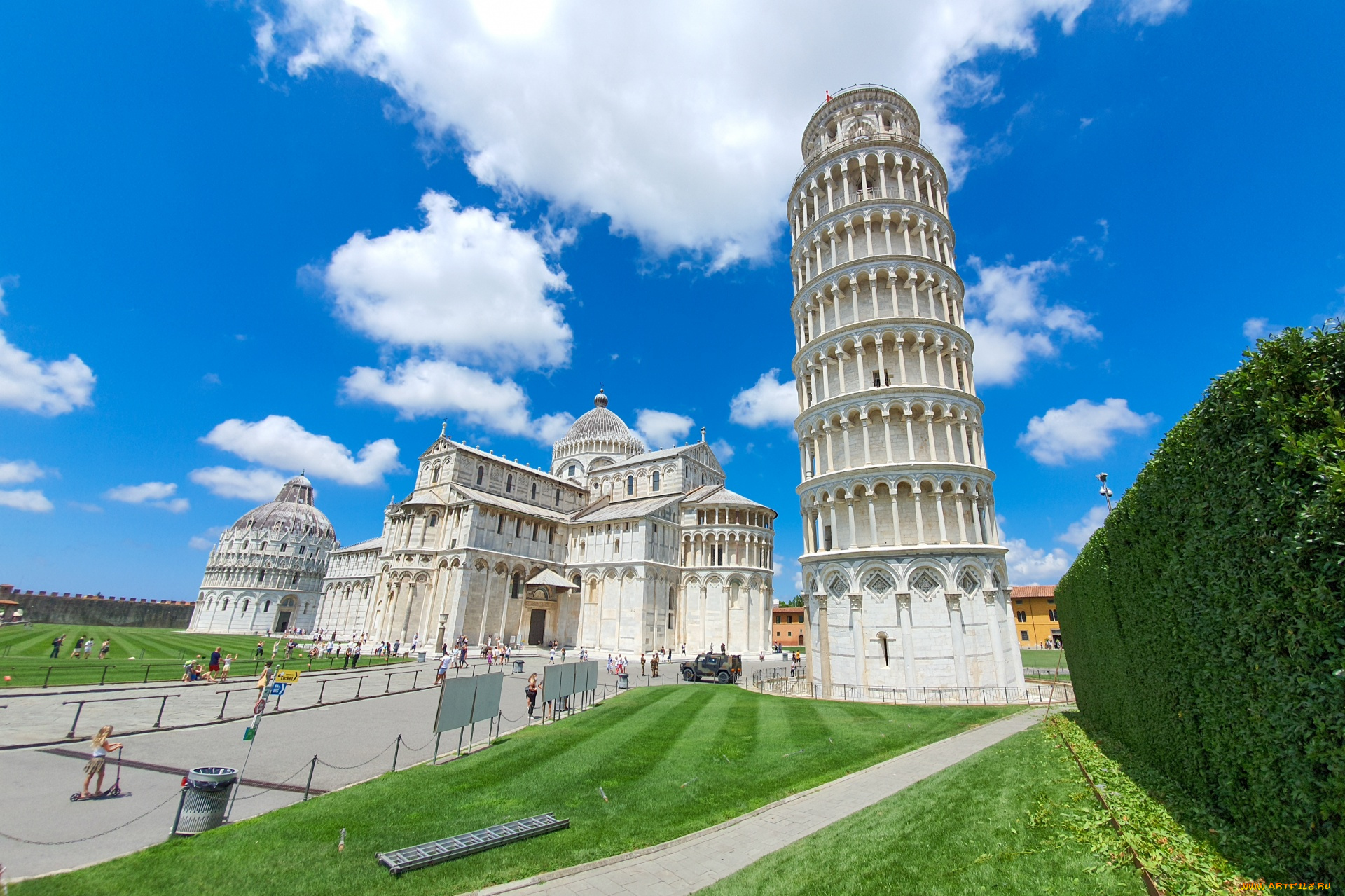 leaning, tower, города, пиза, , италия, leaning, tower