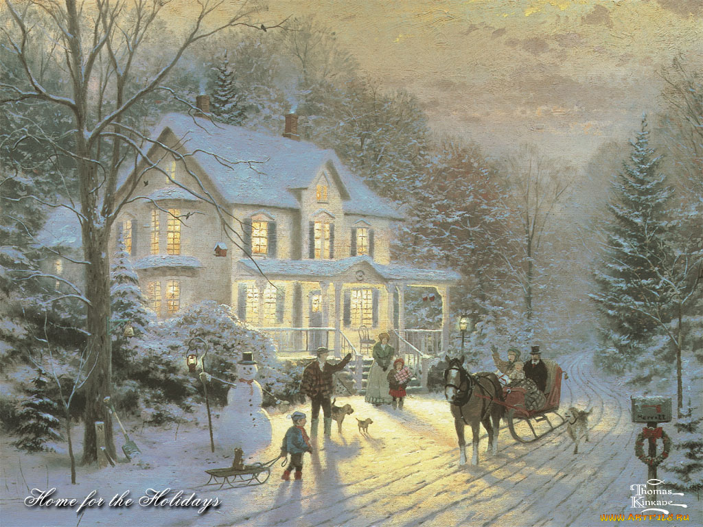 рисованные, thomas, kinkade