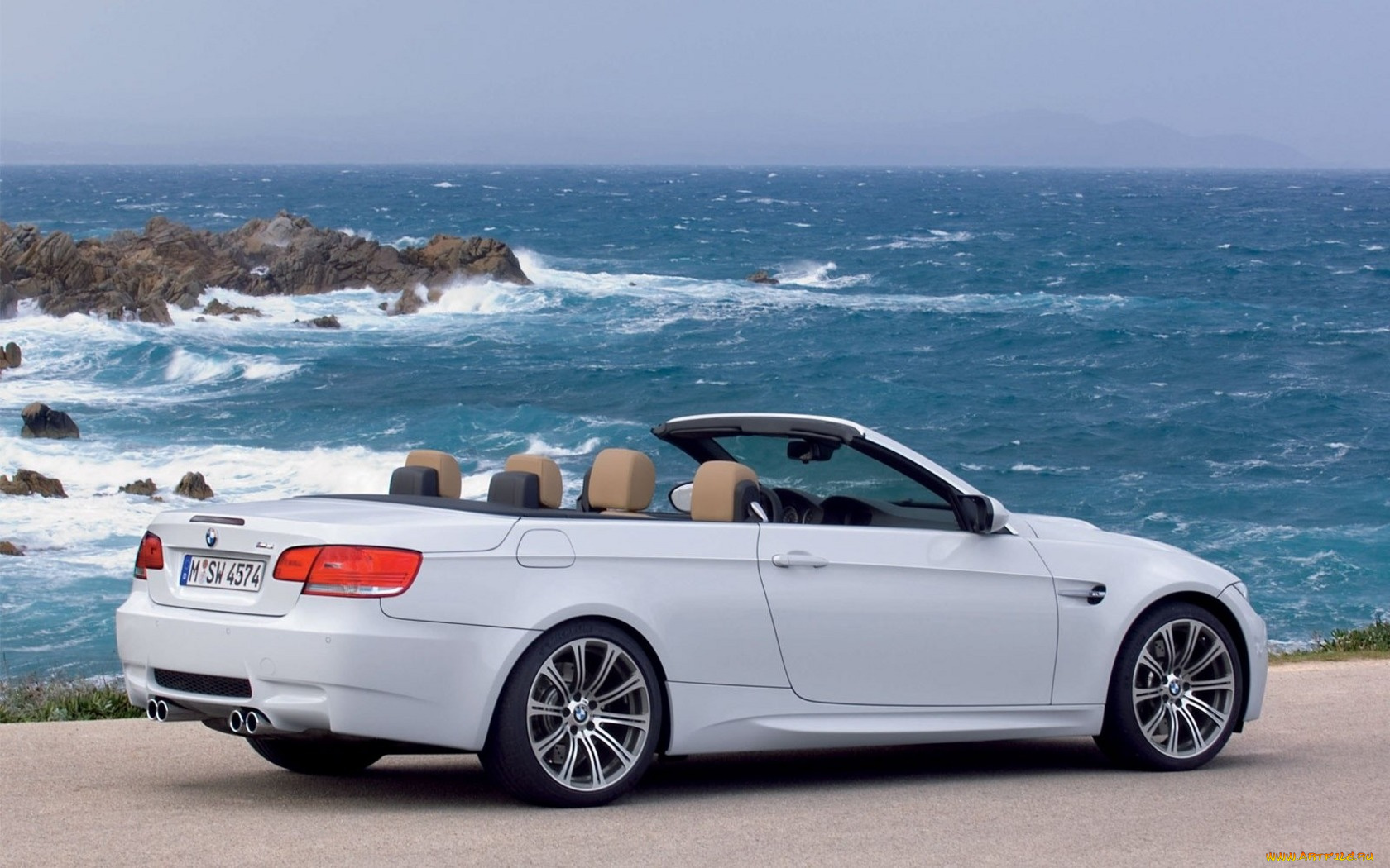 bmw, m3, cabrio, автомобили, море, белый, берег