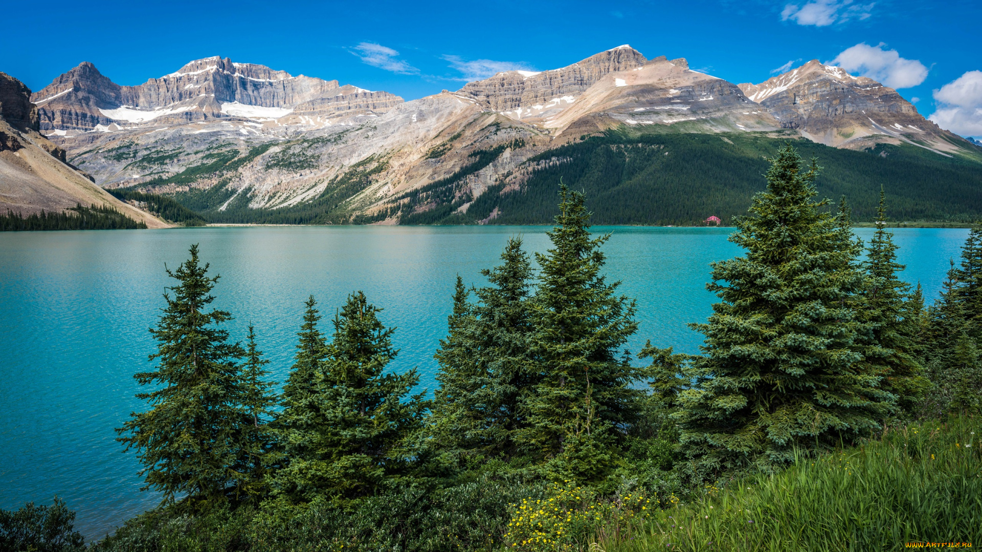 Bow Lake, Banff National Park, Alberta, Canada загрузить