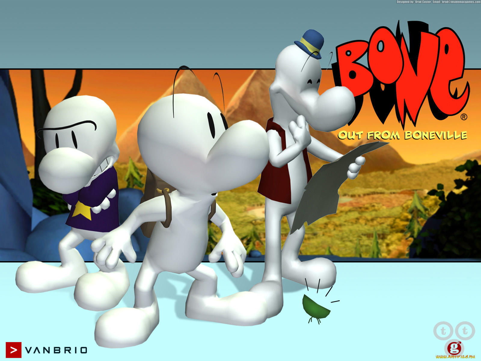bone, out, from, boneville, видео, игры