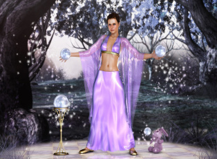 Картинка 3д графика fantasy фантазия магия девушка
