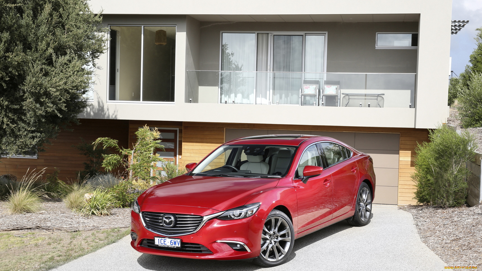 автомобили, mazda, mazda6, sedan, 2015г, красный, gj, au-spec