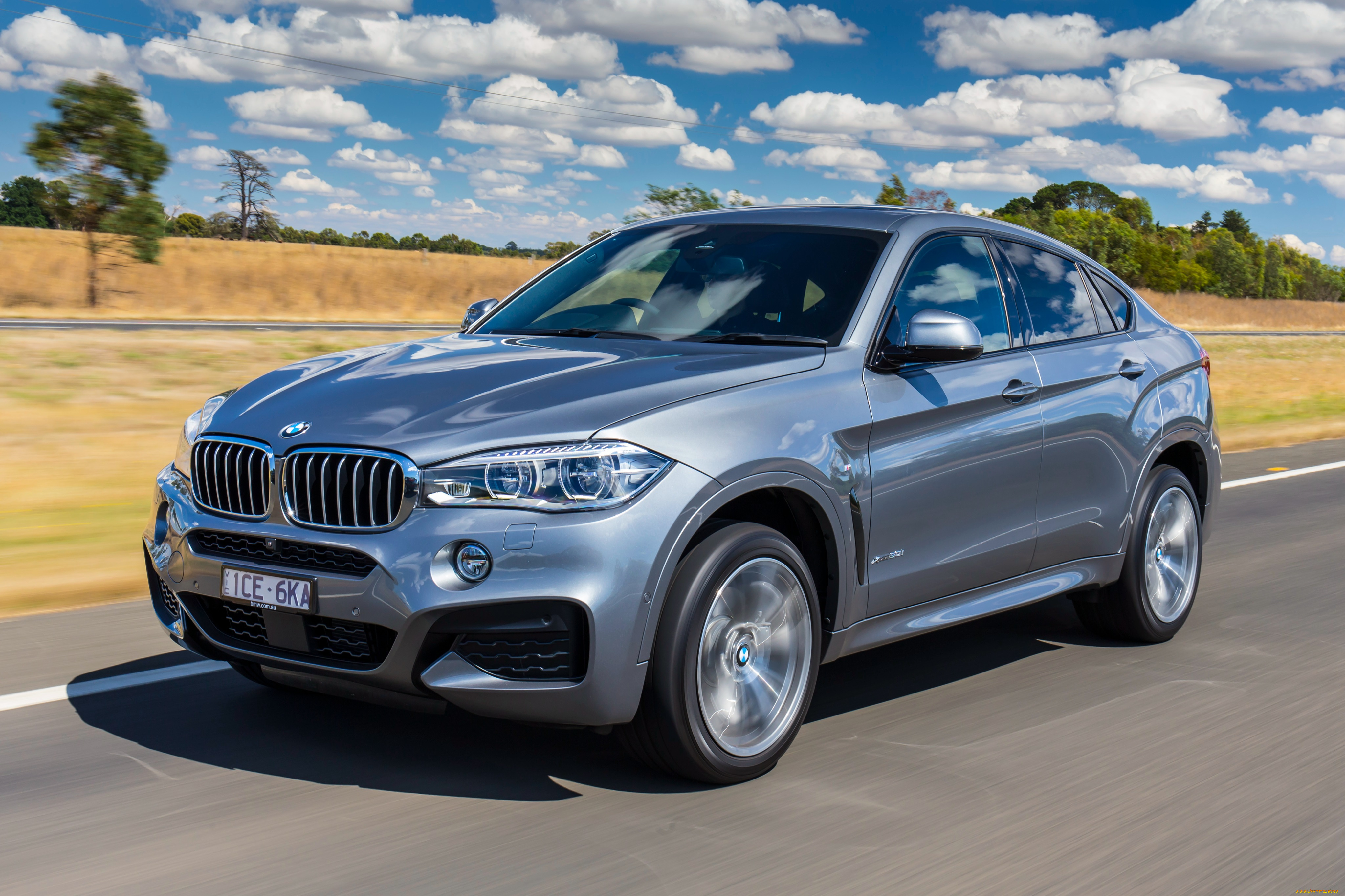 автомобили, bmw, x6, f16, au-spec, package, sport, xdrive50i, m, серый, 2015г