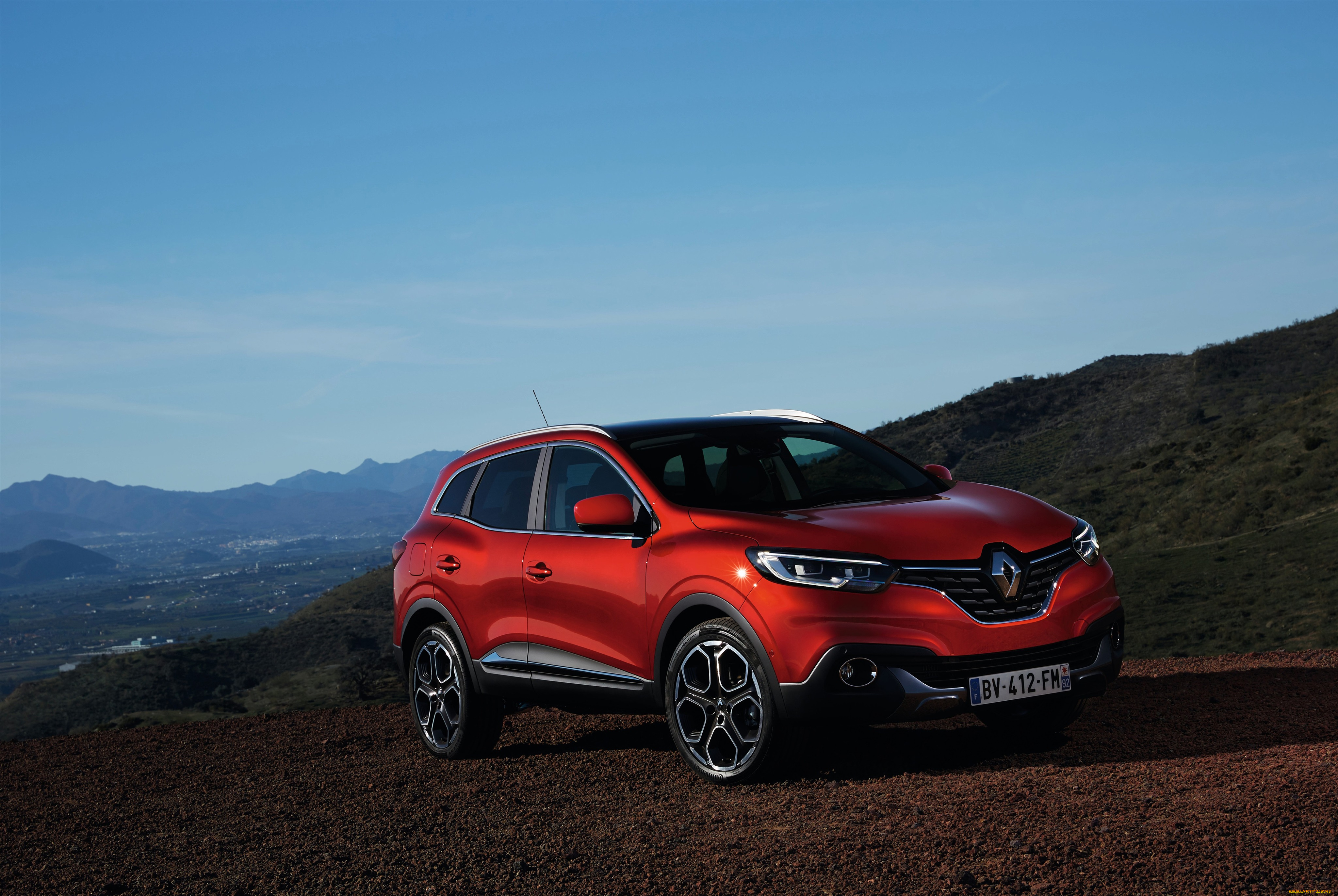 автомобили, renault, красный, 2015г, kadjar