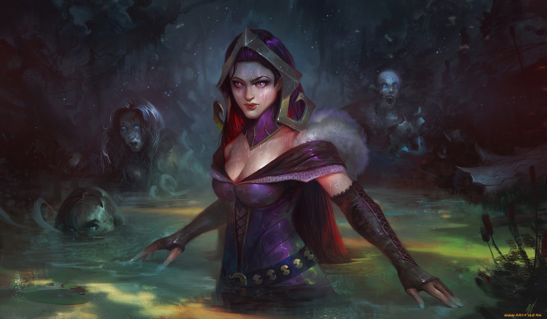 liliana, vess, фэнтези, красавицы, и, чудовища, liliana, vess