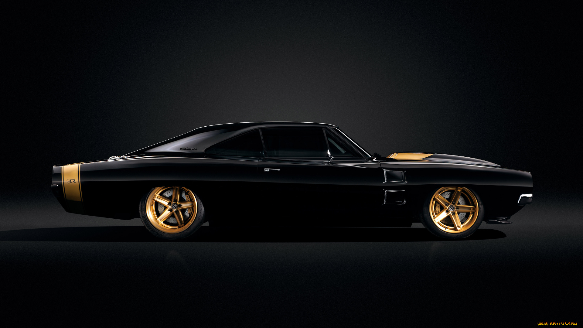 автомобили, dodge, 1969, front, black, charger, sema, ringbrothers, 2023