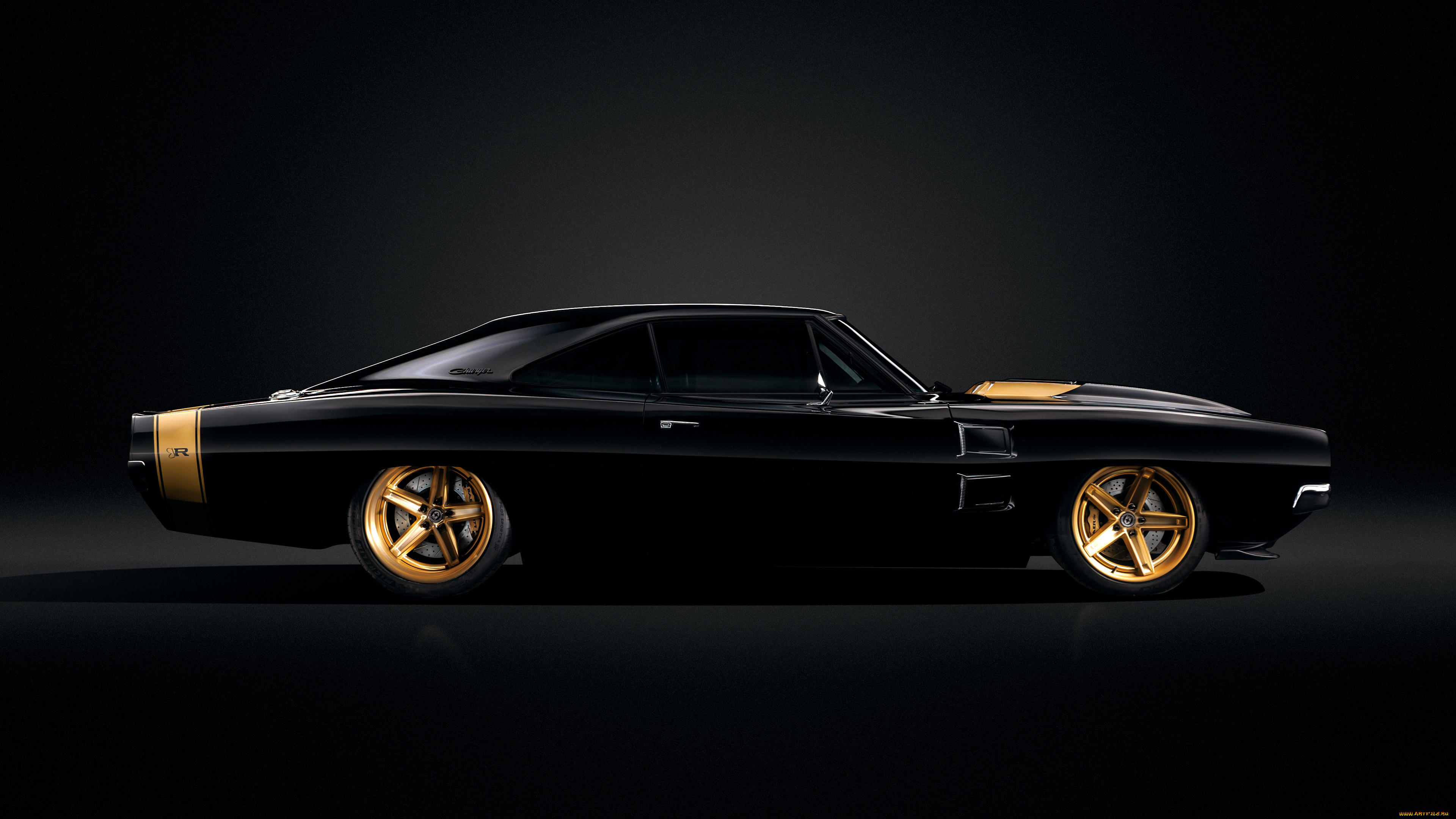 автомобили, dodge, 1969, front, black, charger, sema, ringbrothers, 2023