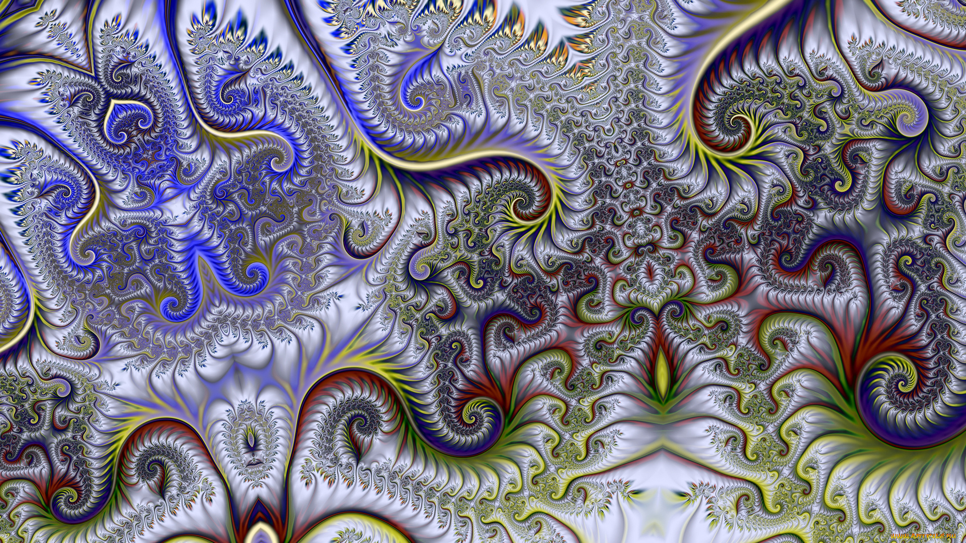 3д, графика, fractal, , фракталы, фон, цвета, узор