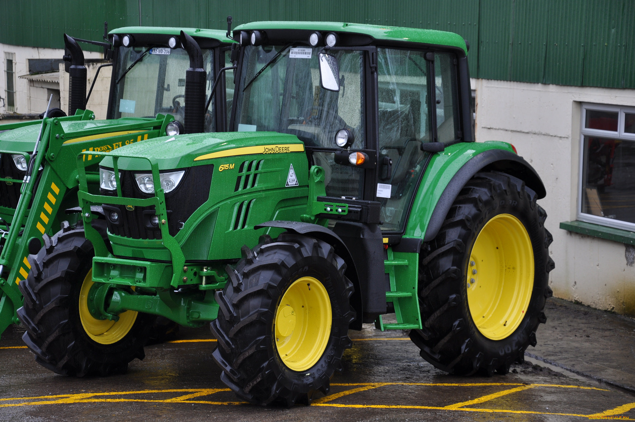 john, deere, 6115m, tractor, техника, тракторы, трактор, колесный, универсальный