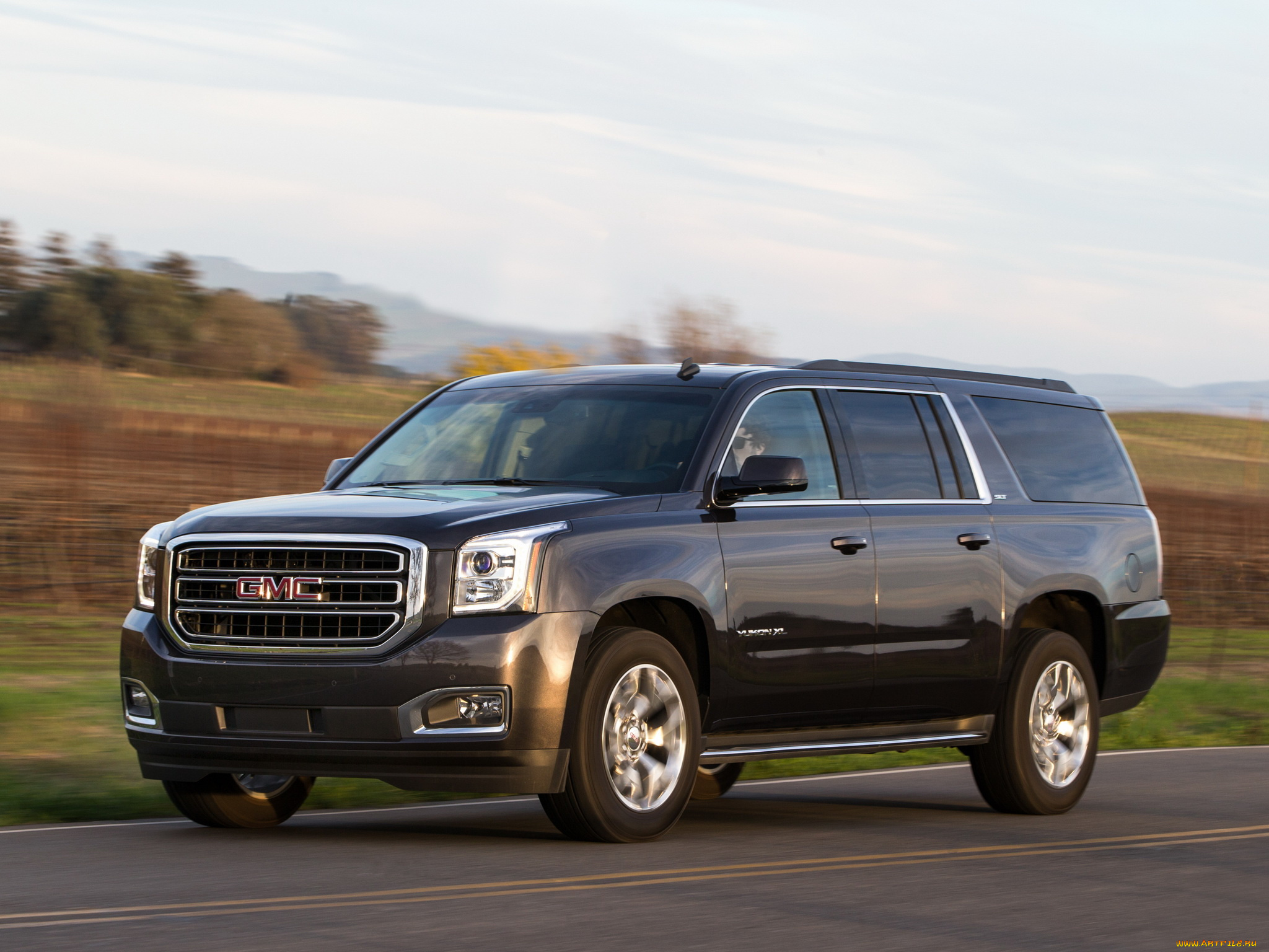 автомобили, gm-gmc, yukon, 2014, xl, gmc, темный