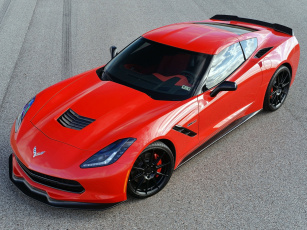 Картинка автомобили corvette красный c7 2014 turbo twin hpe700 stingray hennessey