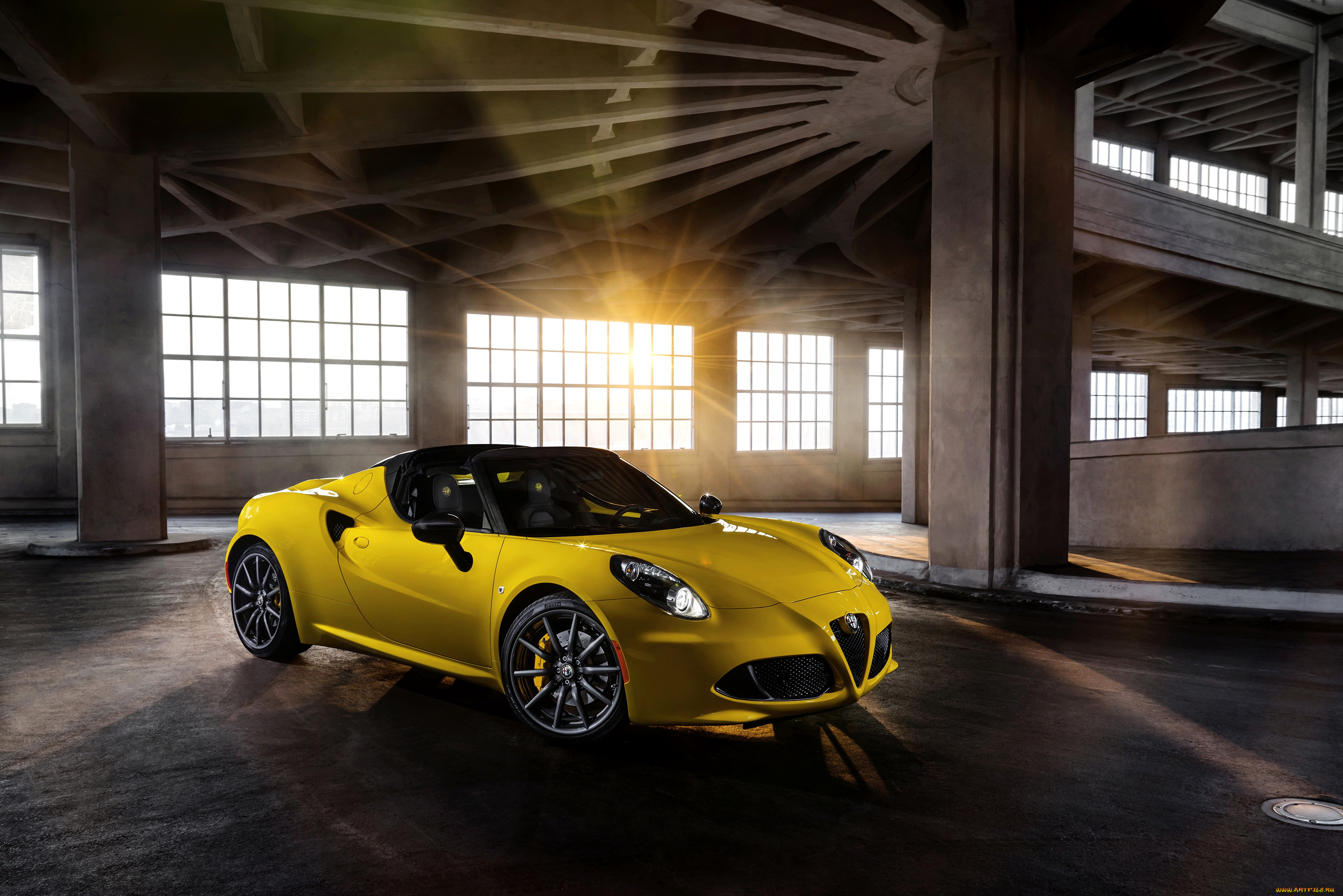 2015, alfa, romeo, 4c, spider, автомобили, alfa, romeo, тюнинг, металлик, желтый, alfa, romeo