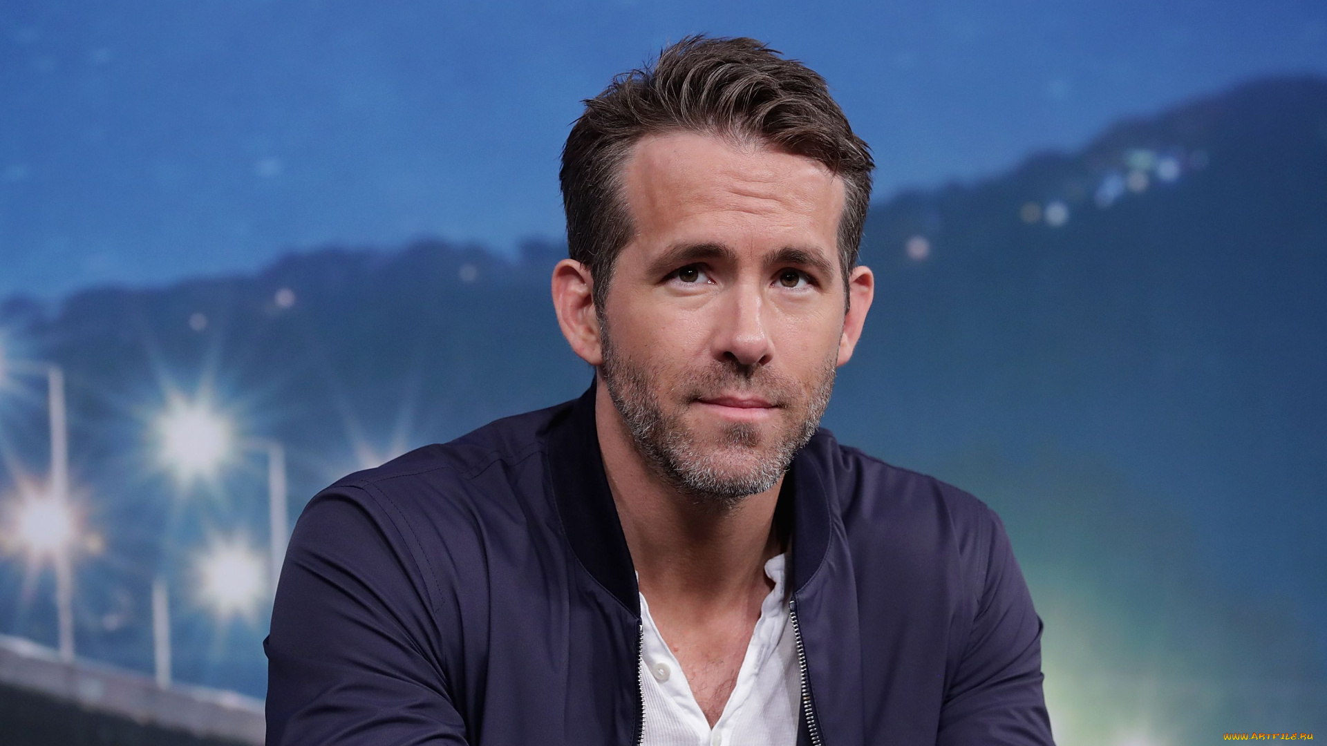 мужчины, ryan, reynolds, актер, лицо, щетина, куртка