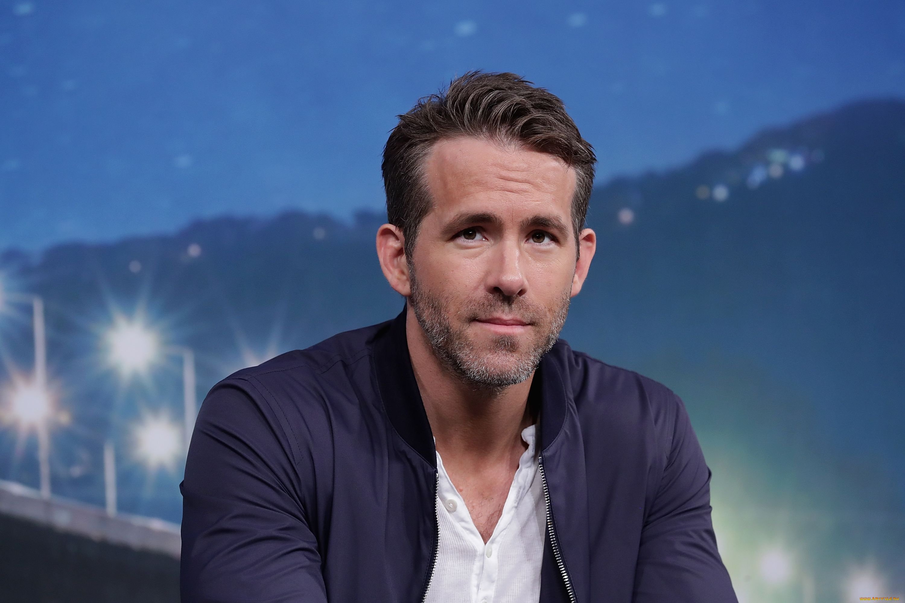 мужчины, ryan, reynolds, актер, лицо, щетина, куртка