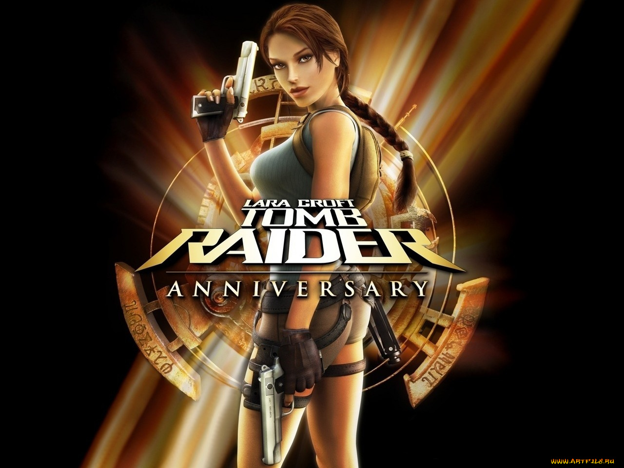 видео, игры, lara, croft, tomb, raider, anniversary