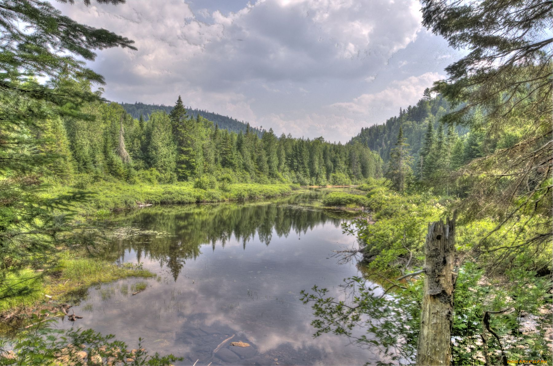 parc, national, de, la, mauricie, природа, реки, озера, квебек