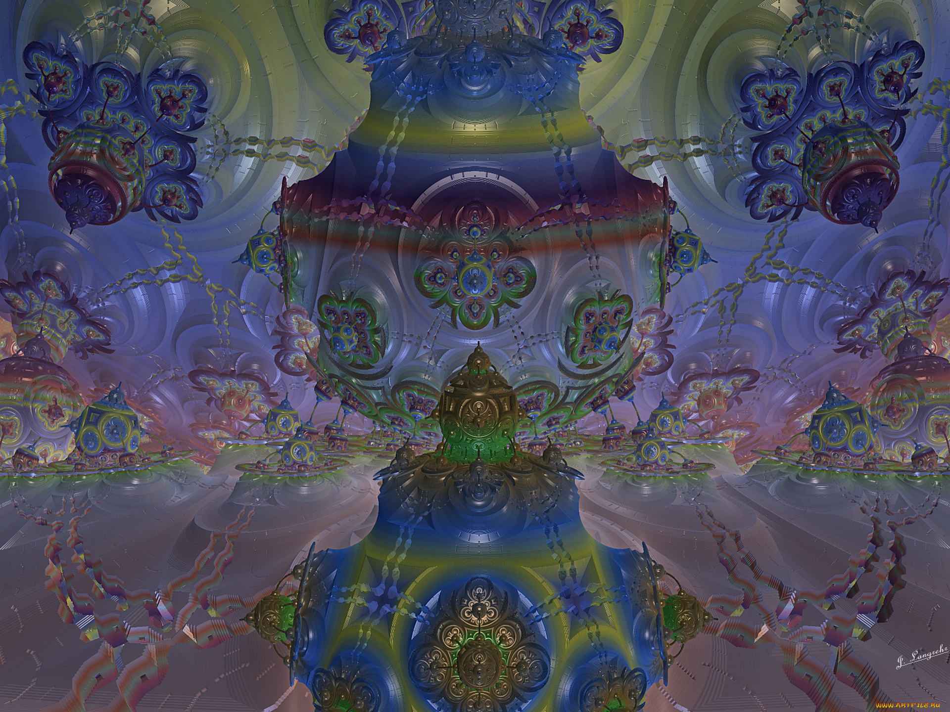 3д, графика, fractal, фракталы, фон, цвета