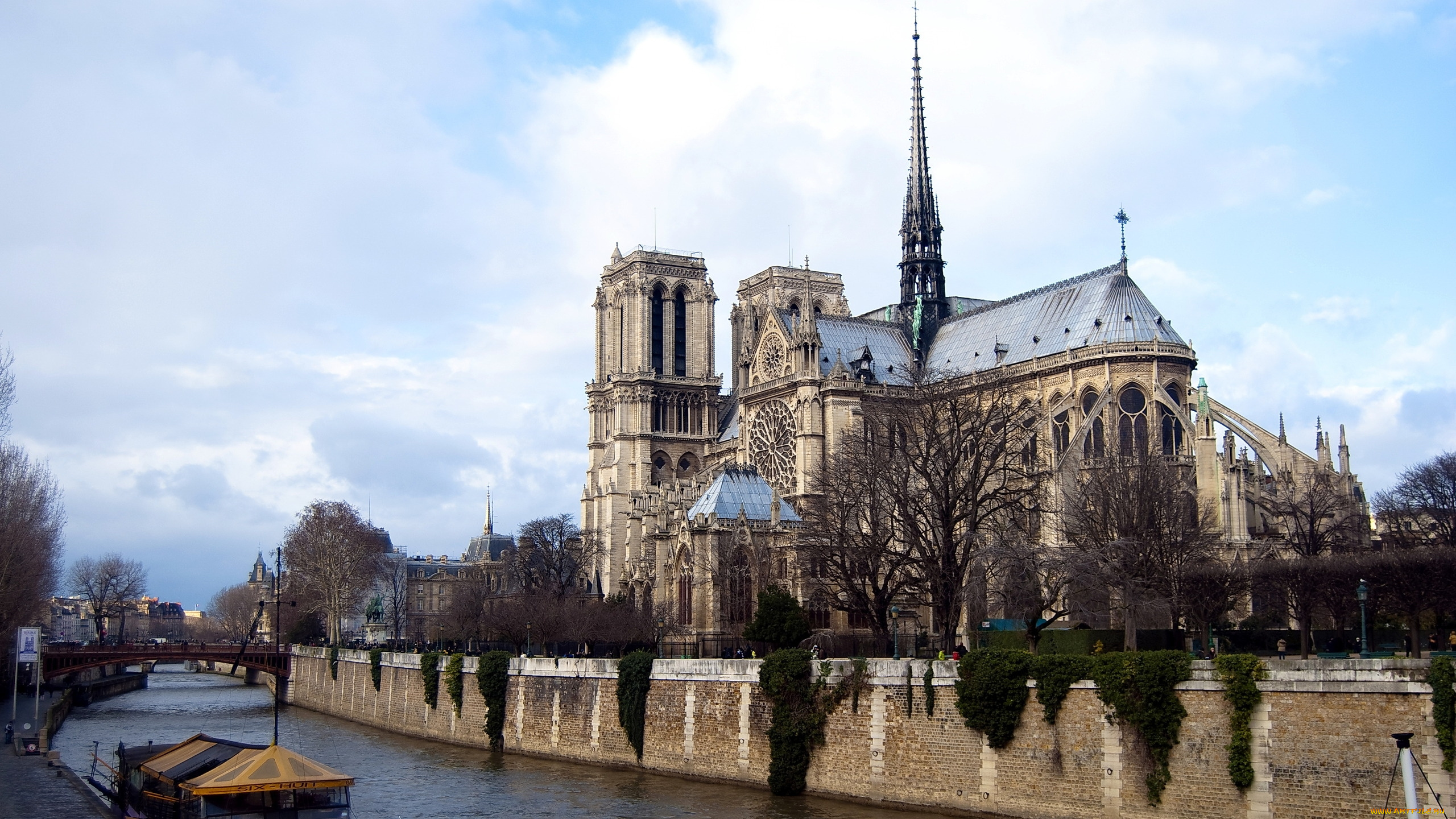 notre, dame, de, paris, города, париж, франция, собор