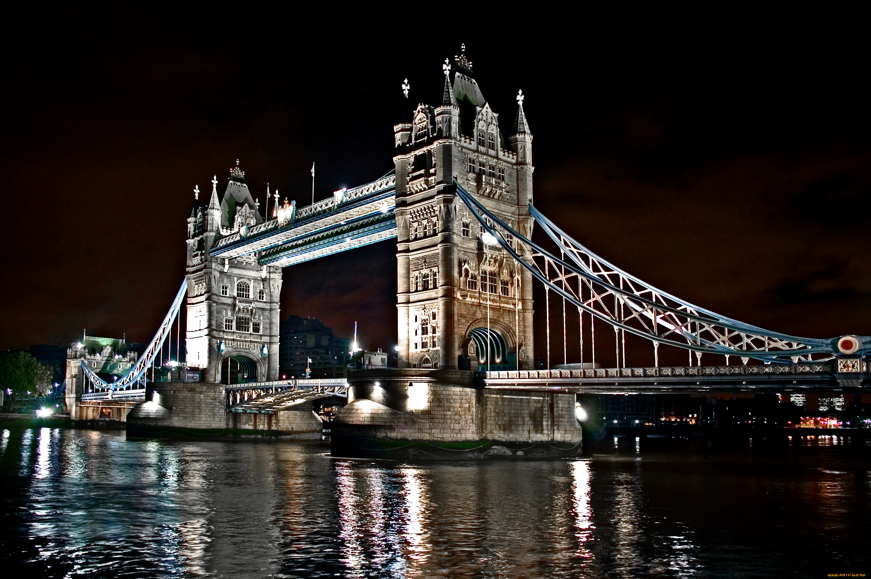 tower, bridge, города, лондон, великобритания, тауэр, мост