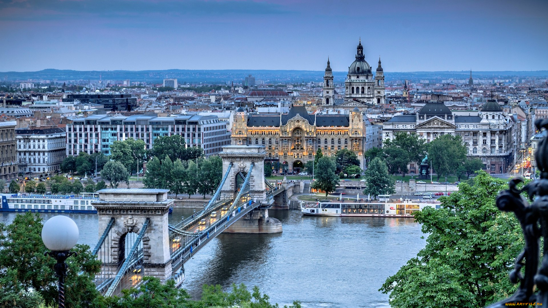 города, будапешт, венгрия, река, мост