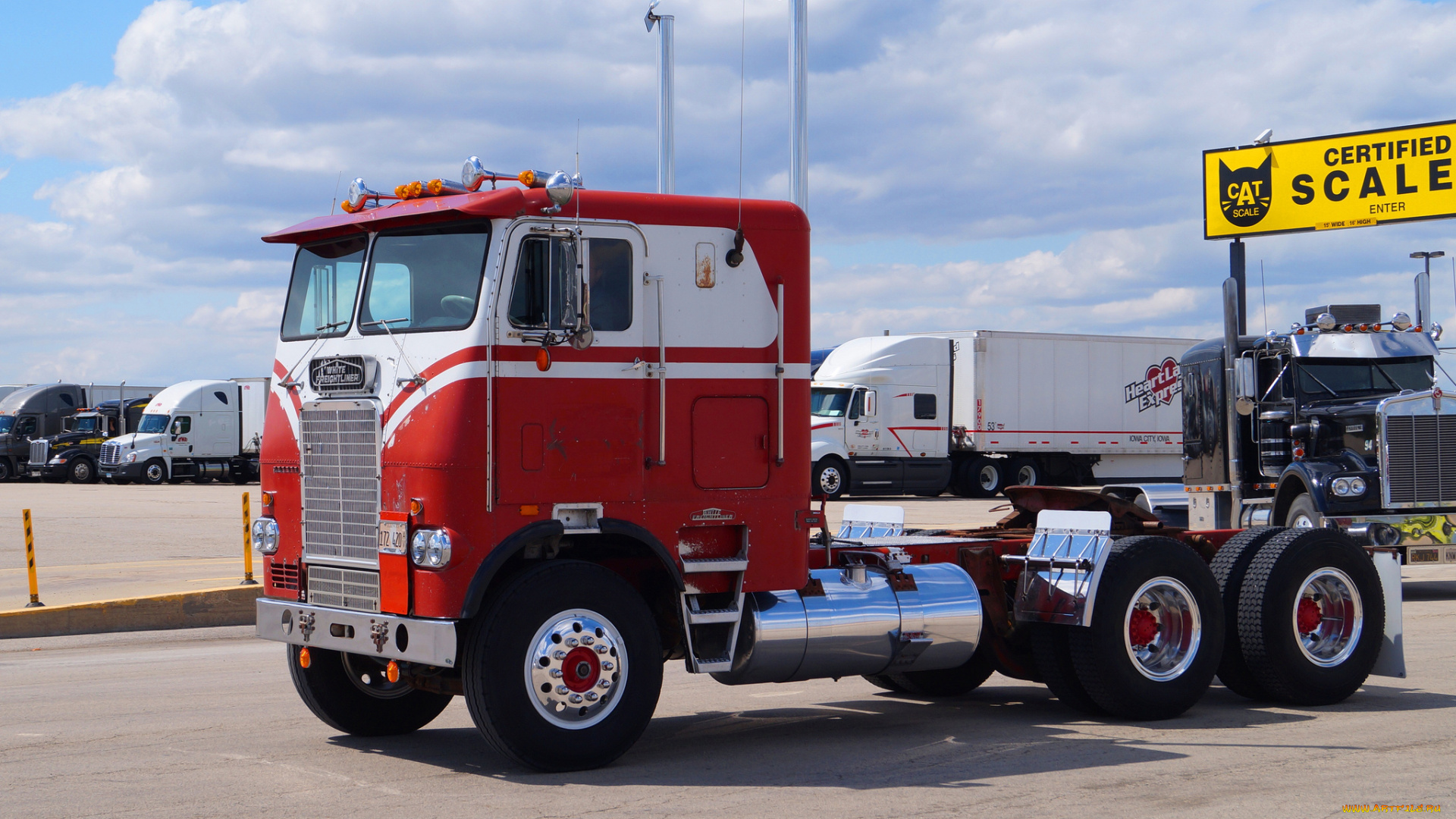 1972, white-freightliner, truck, автомобили, freightliner, тяжёлый, тягач, седельный, грузовик