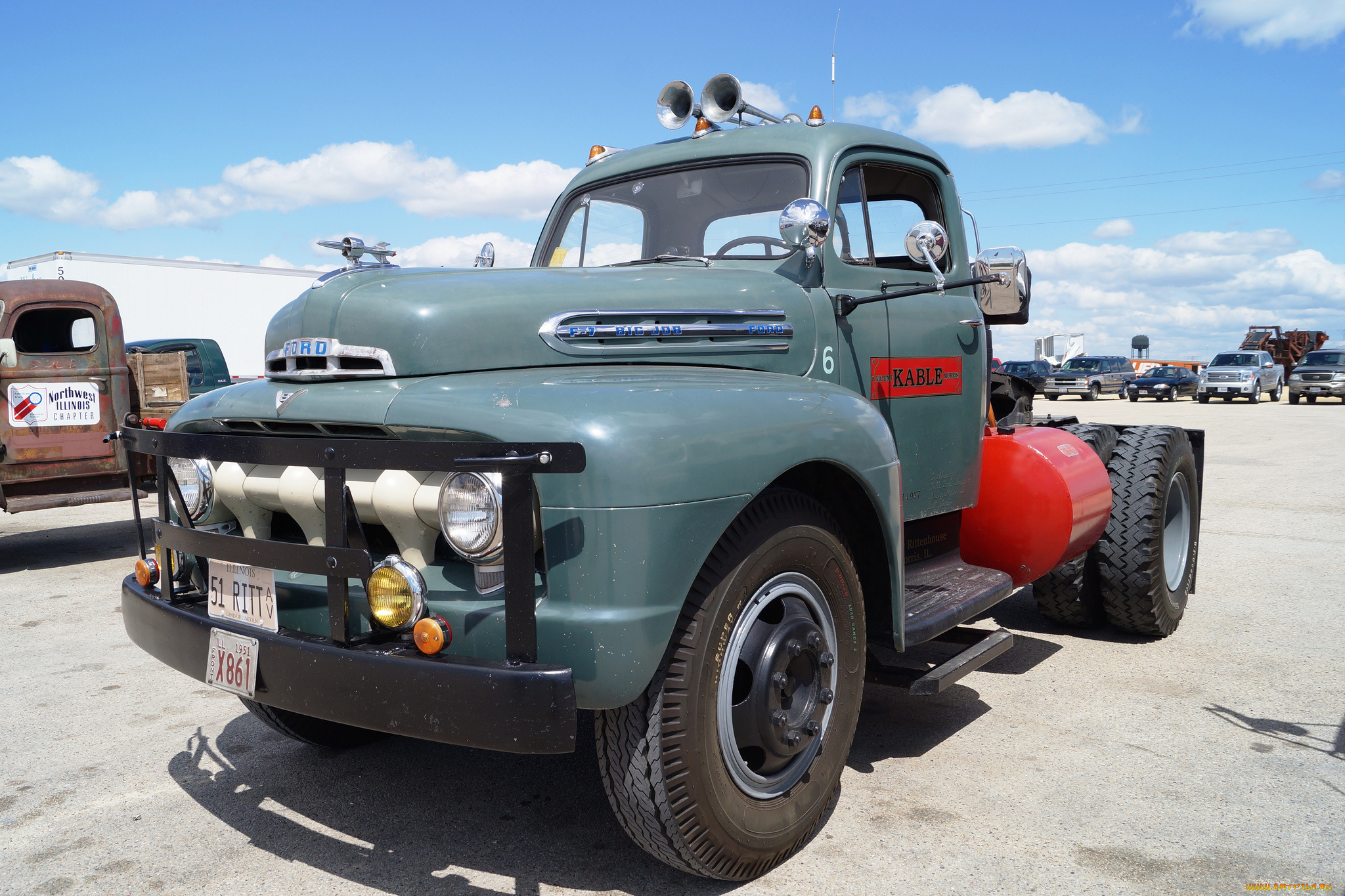 1951, ford, truck, f-7, big, job, автомобили, ford, trucks, тягач, грузовик, седельный
