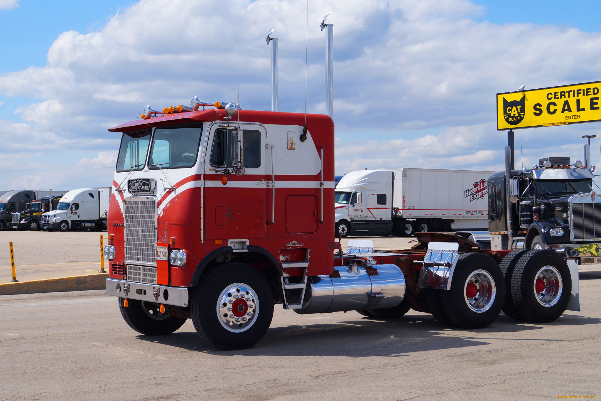 1972, white-freightliner, truck, автомобили, freightliner, тяжёлый, тягач, седельный, грузовик