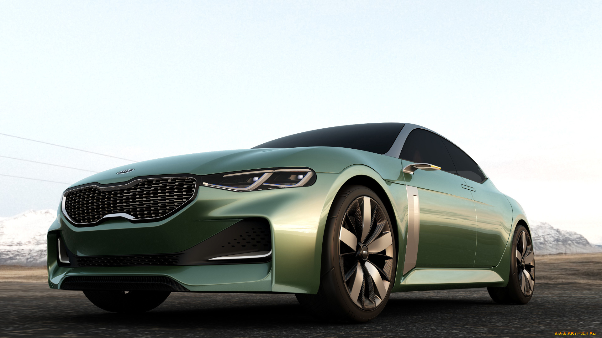 автомобили, kia, зеленый, 2015г, concept, novo