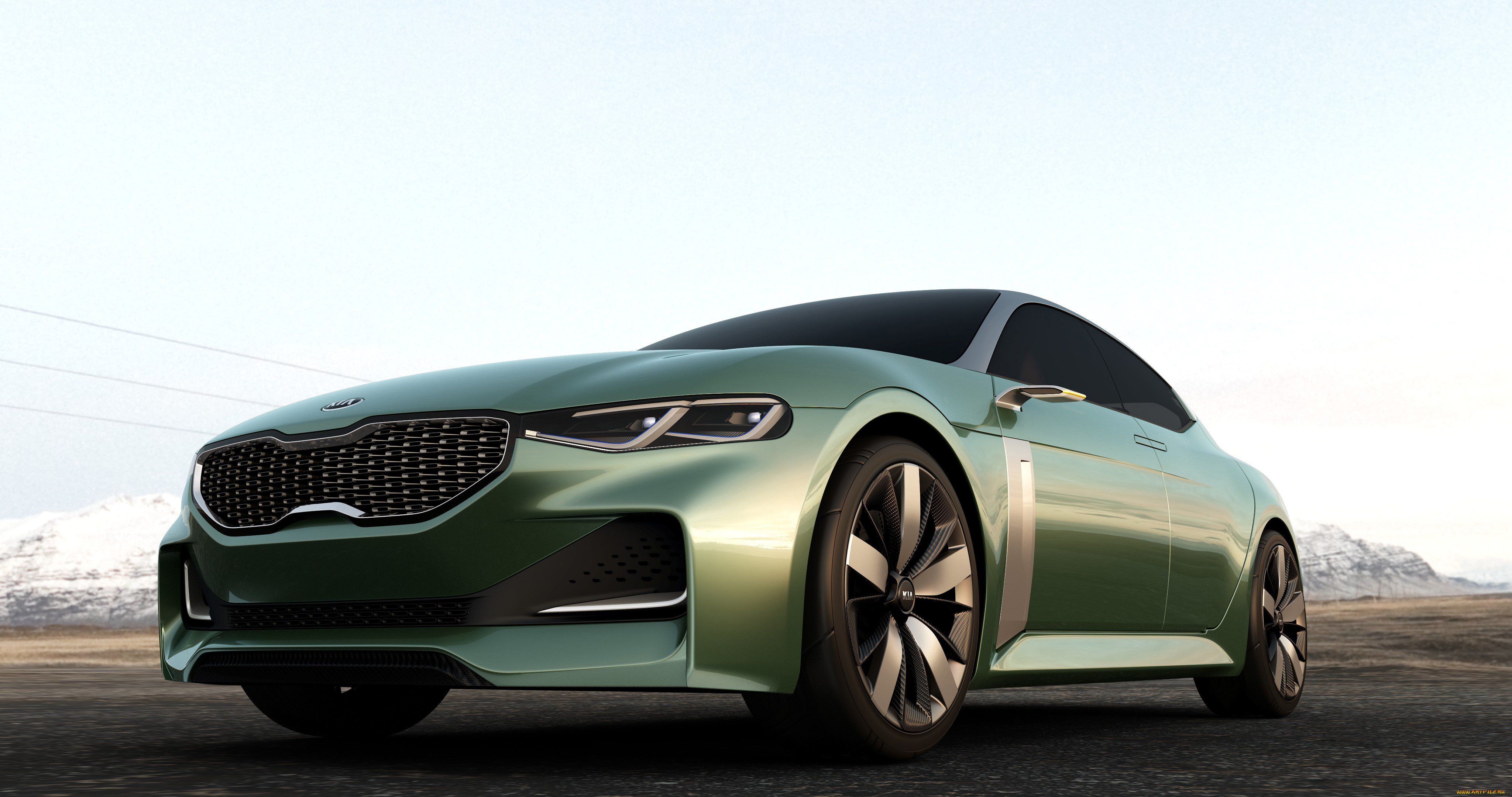 автомобили, kia, зеленый, 2015г, concept, novo