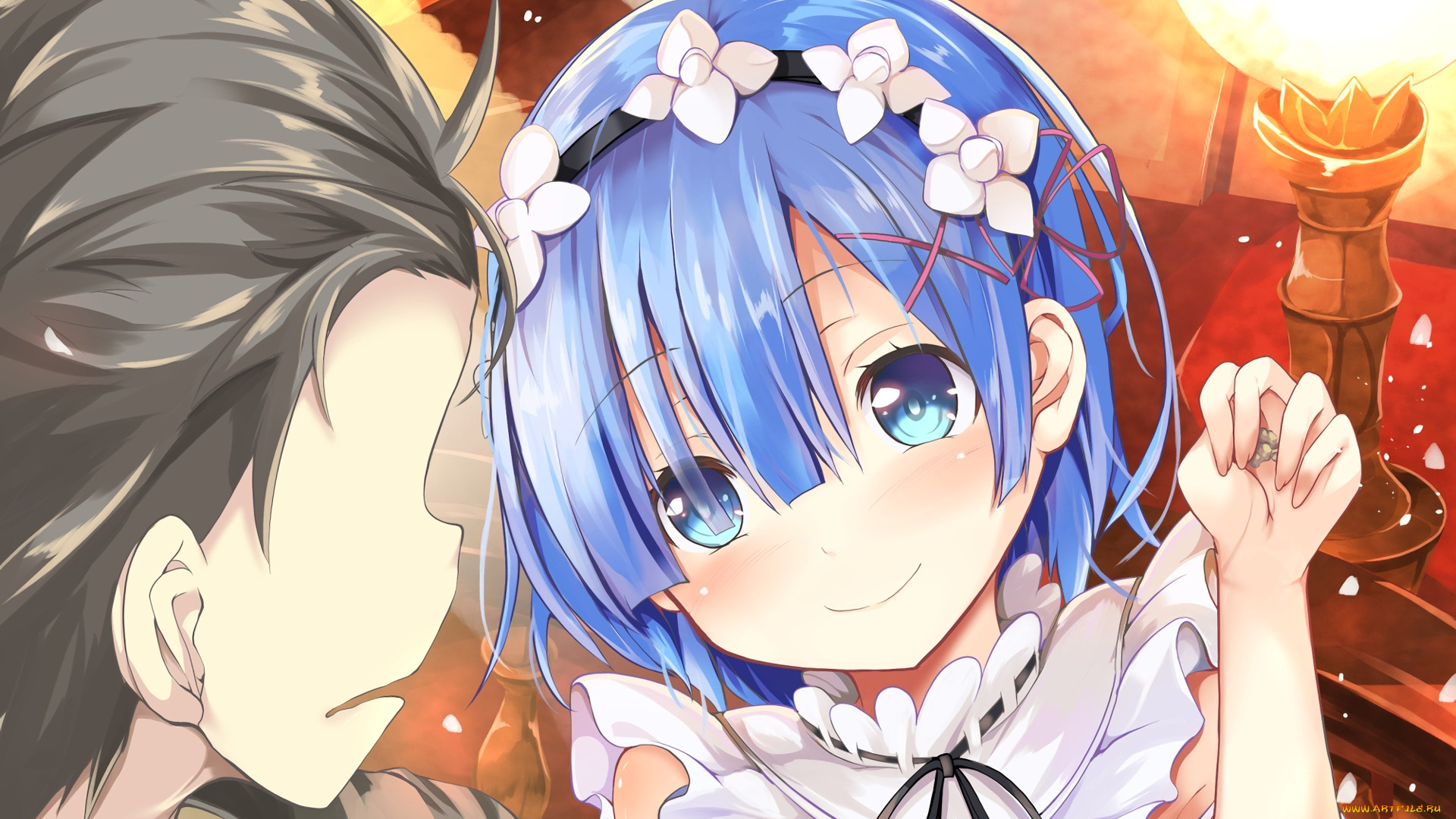 аниме, re, , zero, kara, hajimeru, isekai, seikatsu, взгляд, девушка, фон