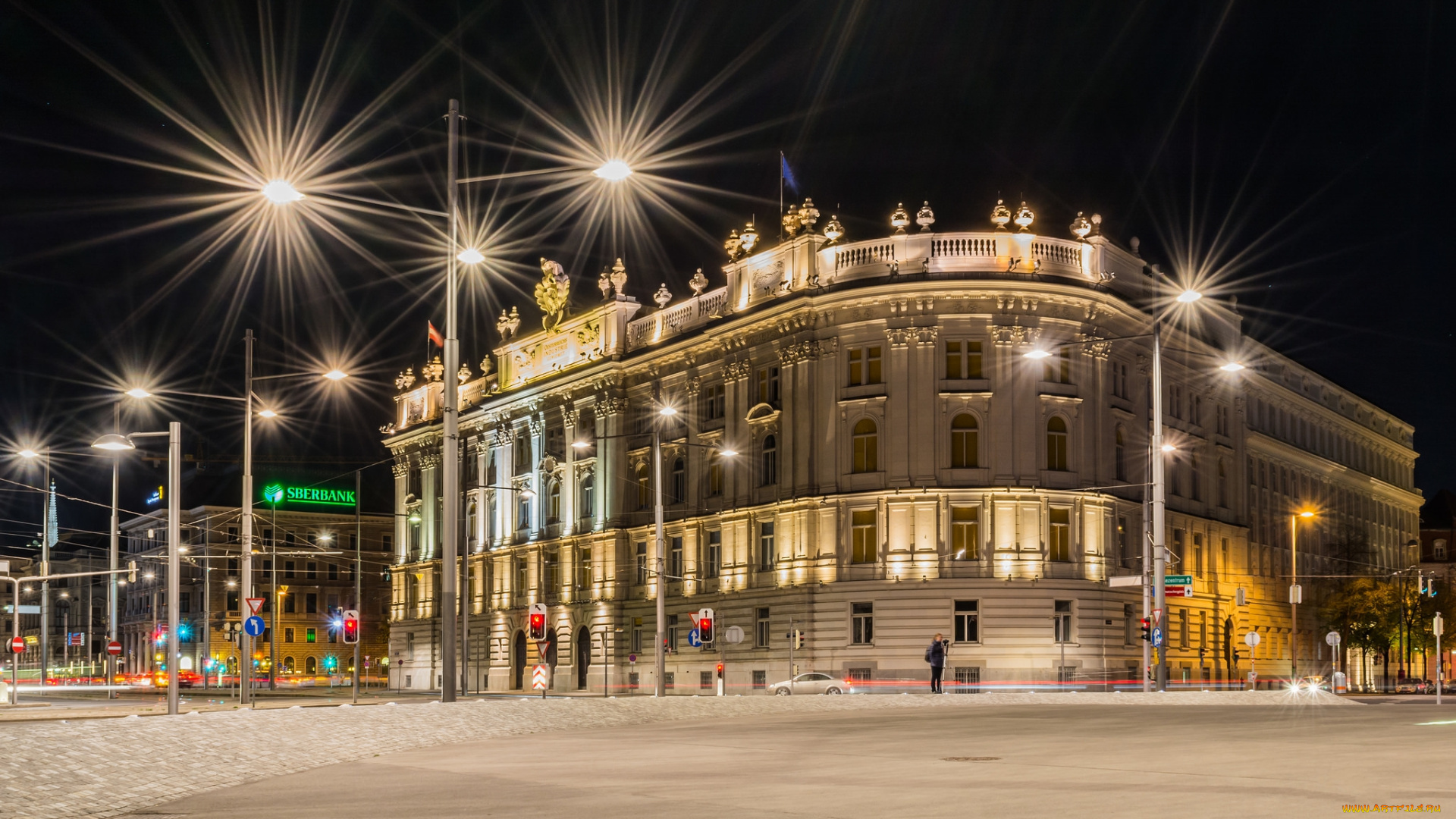 vienna, города, вена, , австрия, ночь, огни