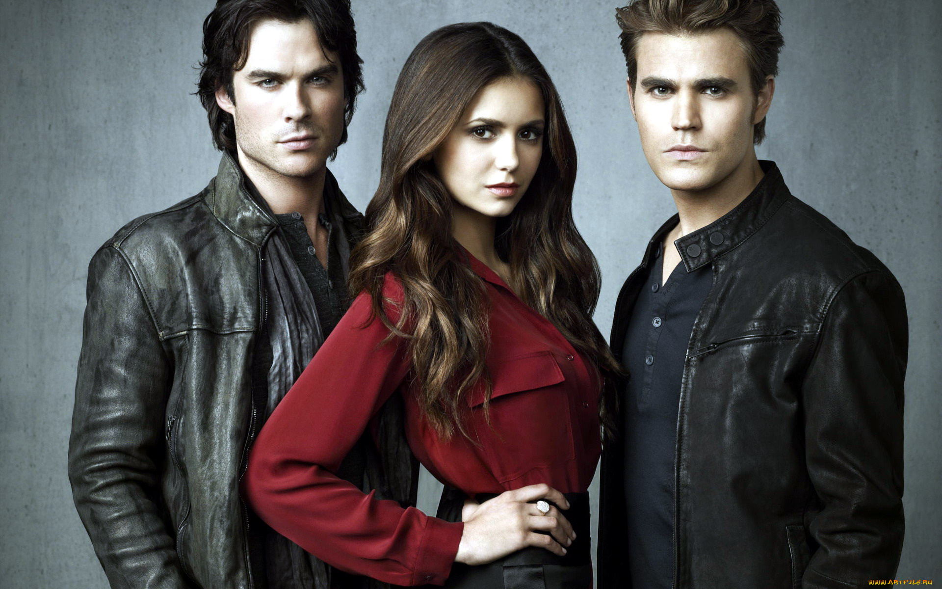 кино, фильмы, the, vampire, diaries, nina, dobrev, damon, paul, somerhalder, wesley, stefan, ian