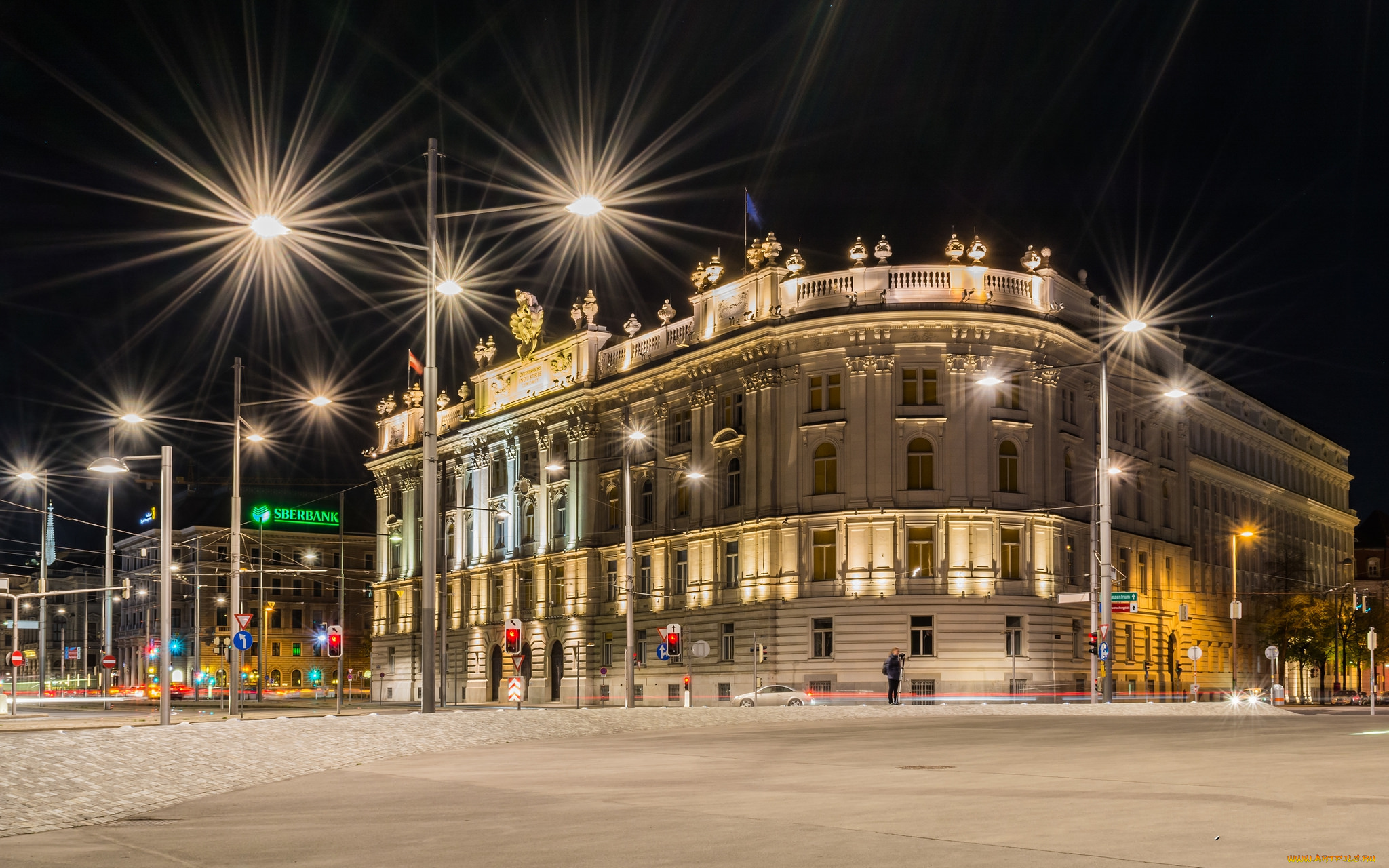 vienna, города, вена, , австрия, ночь, огни