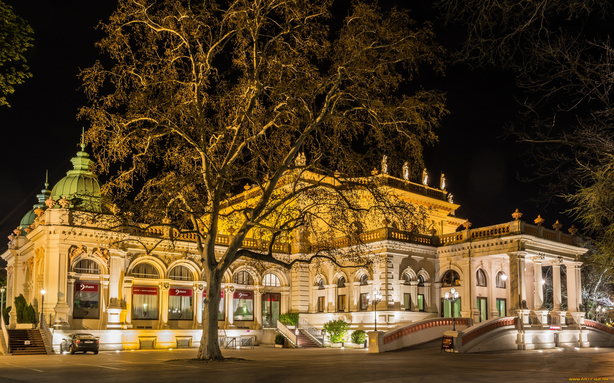 vienna, города, вена, , австрия, огни, ночь