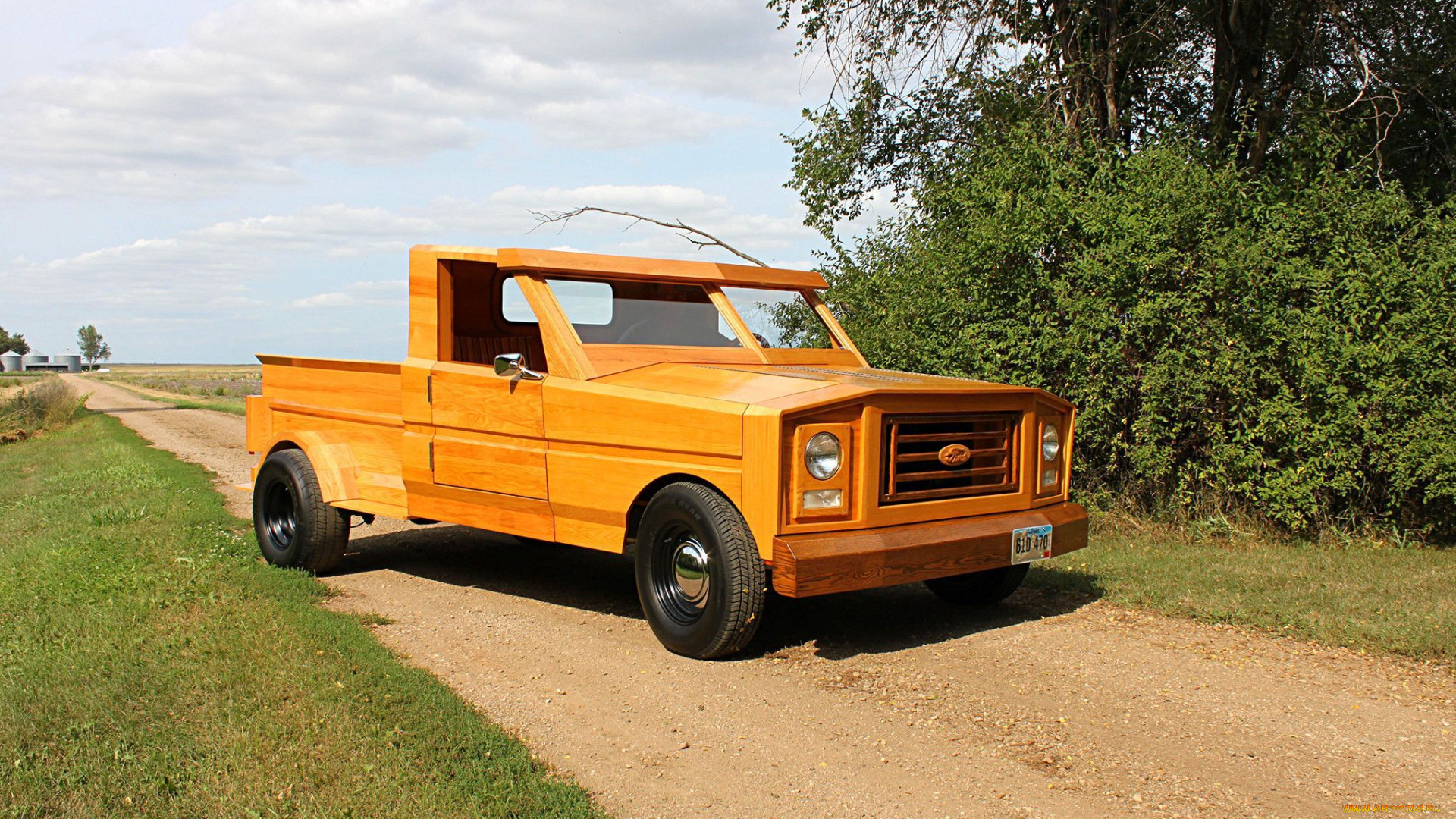 custom-all-wood-ford-pickup, автомобили, custom, pick-up, ford