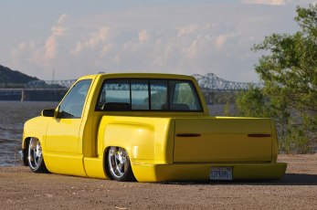 обоя 1990-chevy-1500, автомобили, custom pick-up, chevrolet