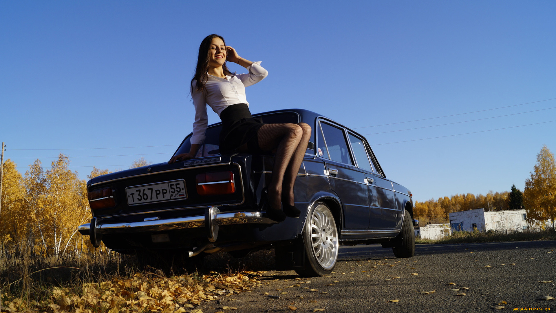 автомобили, -авто, с, девушками, lada, 2106