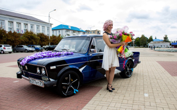Картинка автомобили -авто+с+девушками lada 2106