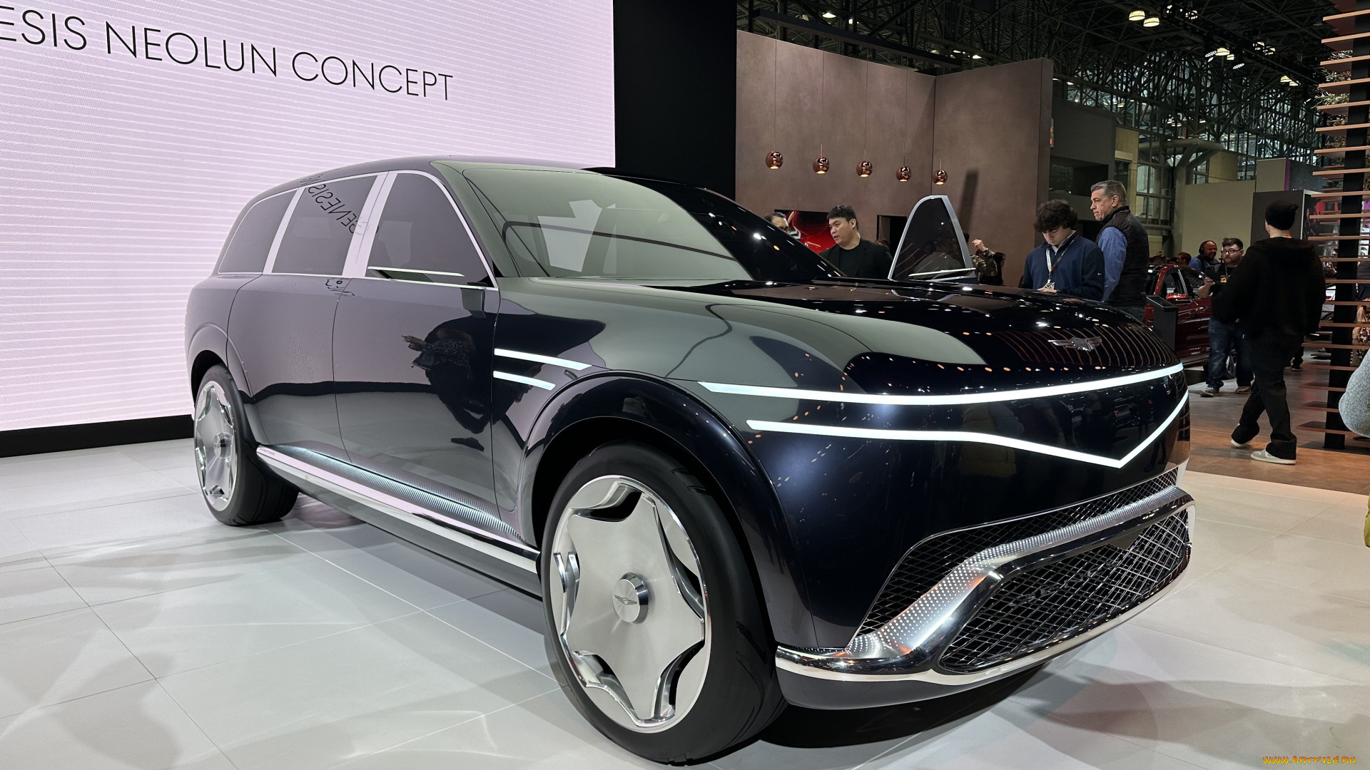 genesis, neolun, concept, , 2024, new, york, auto, show, автомобили, выставки, и, уличные, фото, genesis, neolun, concept, чeрный, прототип, нью, йорк, автошoу, 2024, год