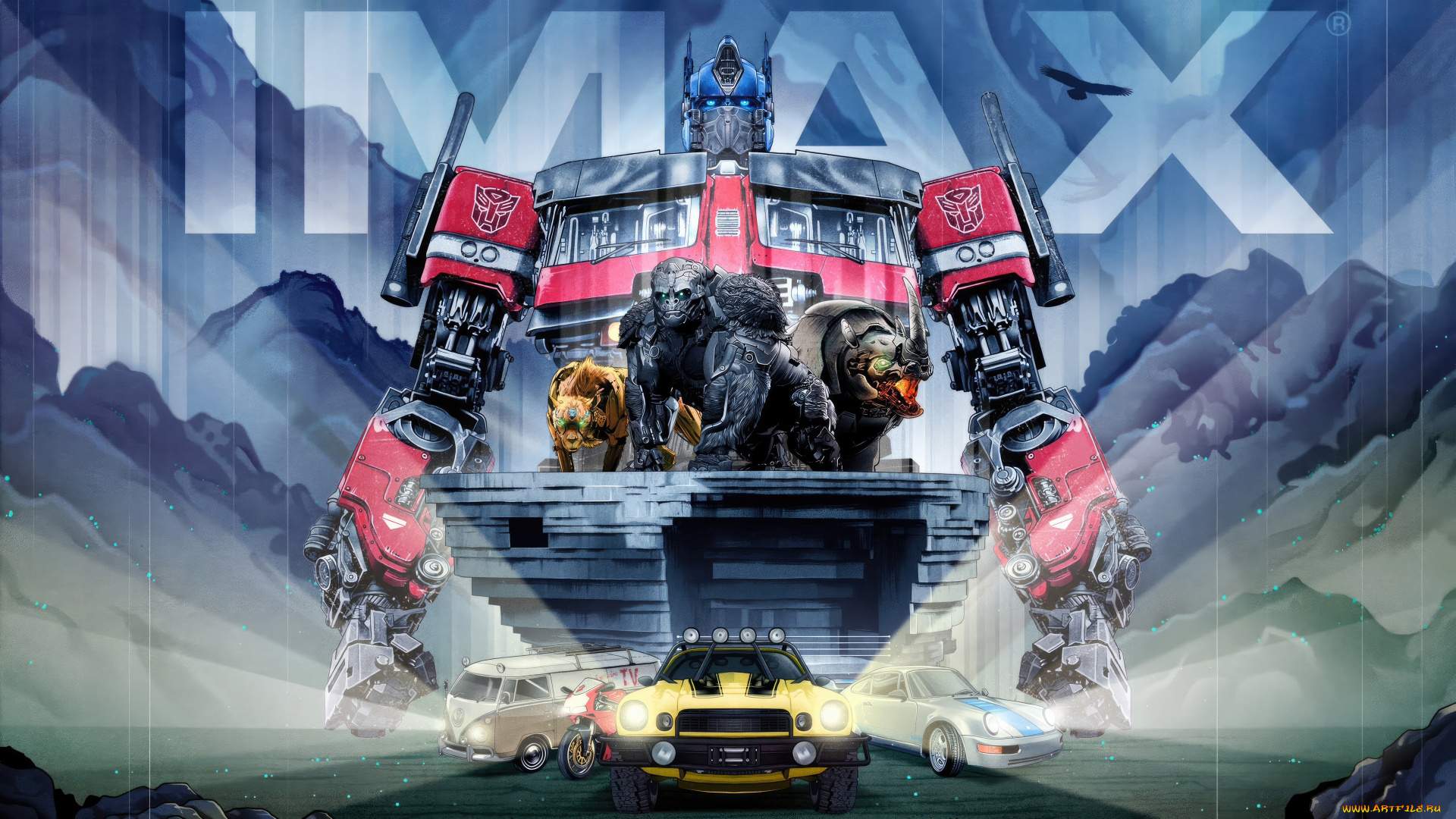 transformers, , rise, of, the, beasts, , , 2023, , рисованное, кино, , мультфильмы, трансформеры, восхождение, звероботов, фантастика, боевик, imax, poster