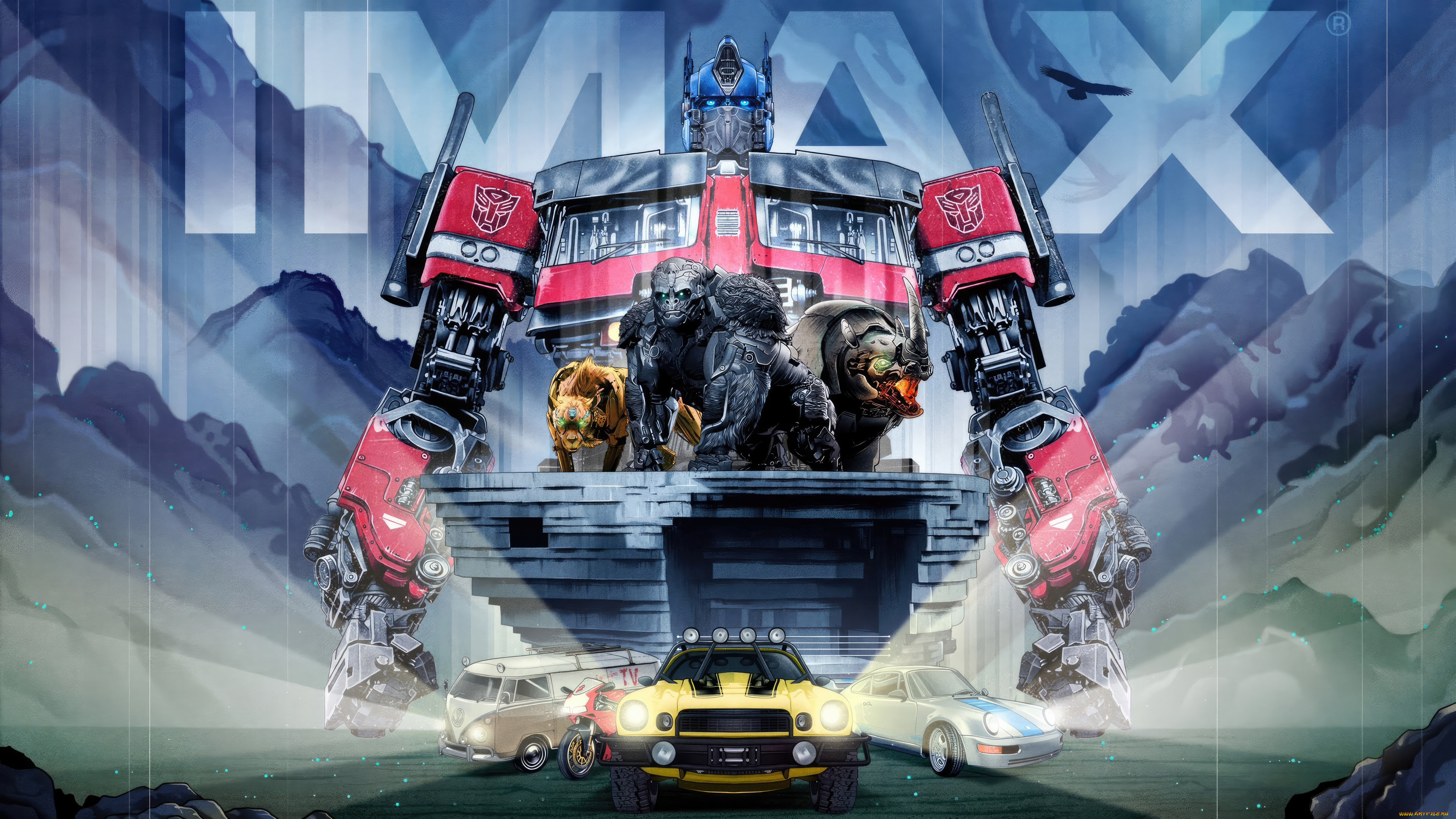 transformers, , rise, of, the, beasts, , , 2023, , рисованное, кино, , мультфильмы, трансформеры, восхождение, звероботов, фантастика, боевик, imax, poster