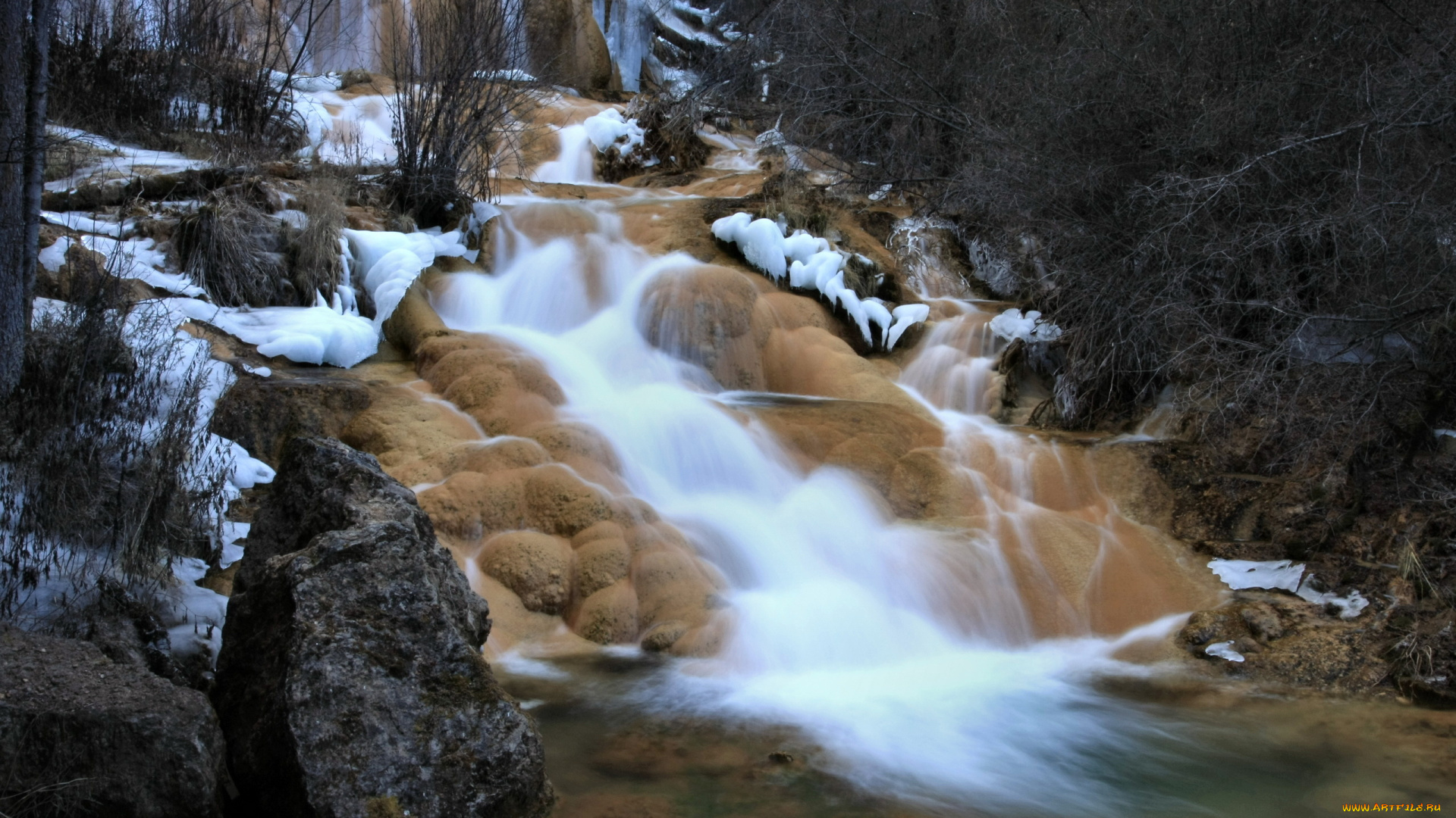 природа, горы, камни, вода, река