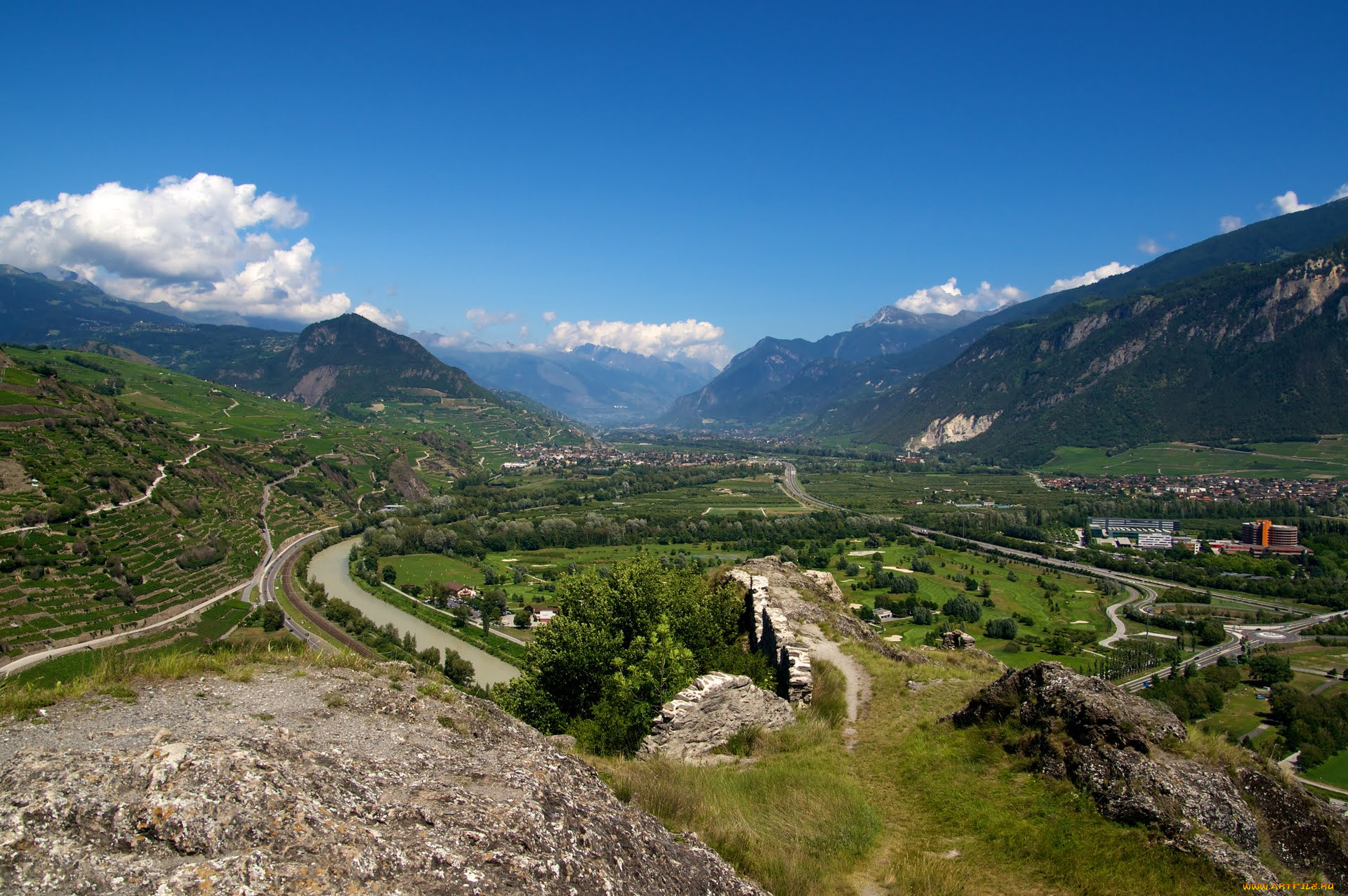 природа, пейзажи, вале, сьон, швейцария