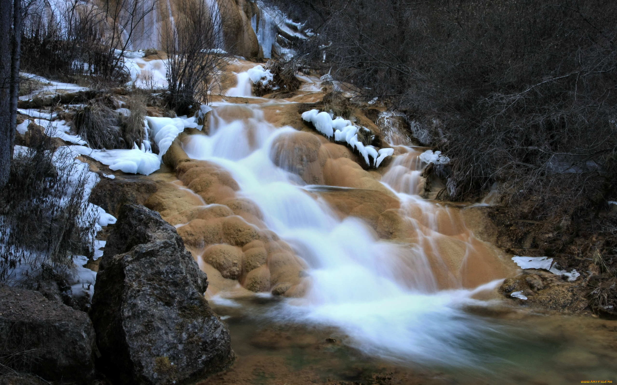 природа, горы, камни, вода, река